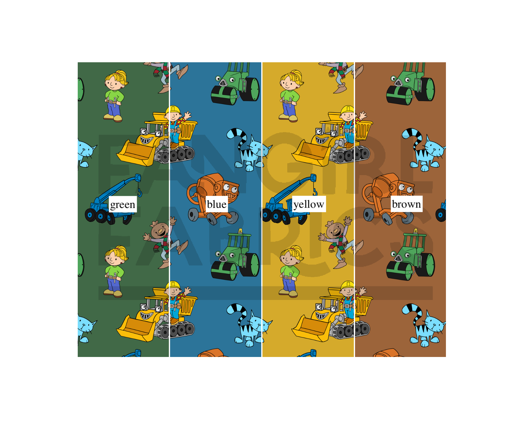 PREORDER Bob Builder (4 colours) - Fangirl Fabrics