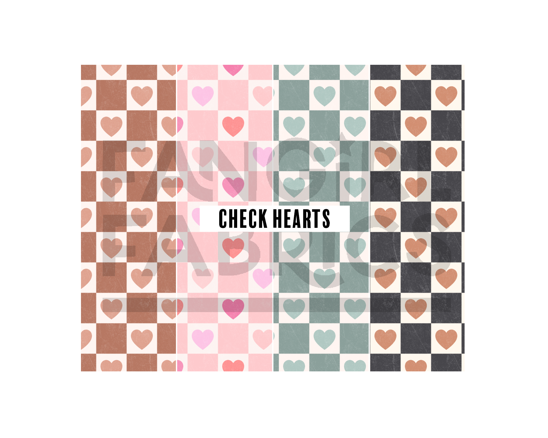 PREORDER Check Hearts (4 colours) - Creative Prints DS