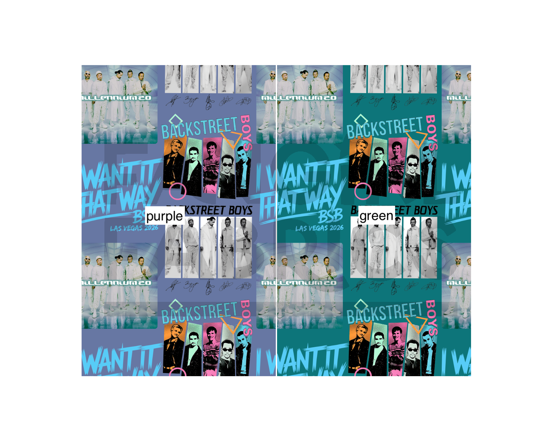 PREORDER Backstreet Boys (2 colours) - Fangirl Fabrics