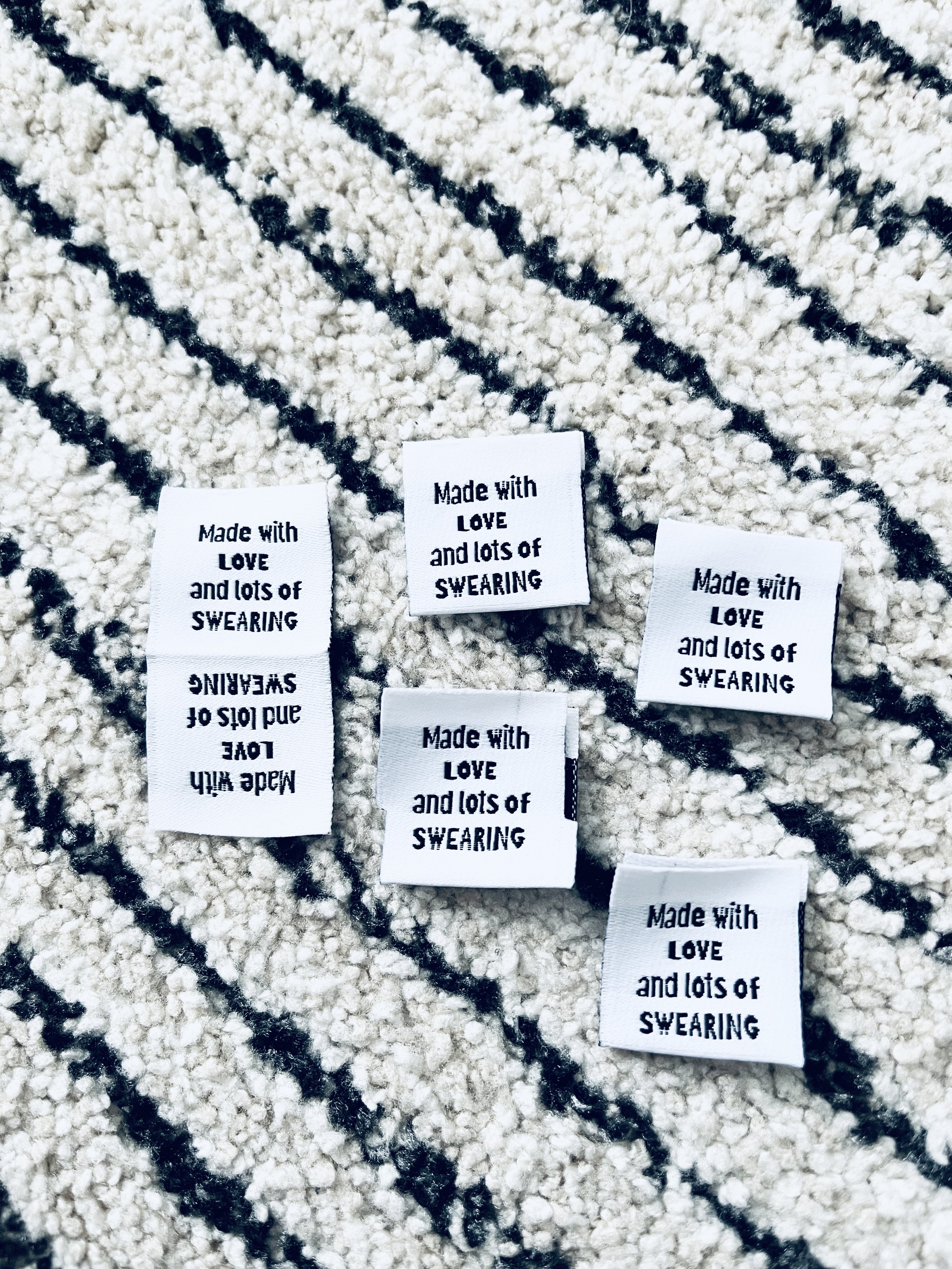 Made With Lots of Swearing Woven Tag