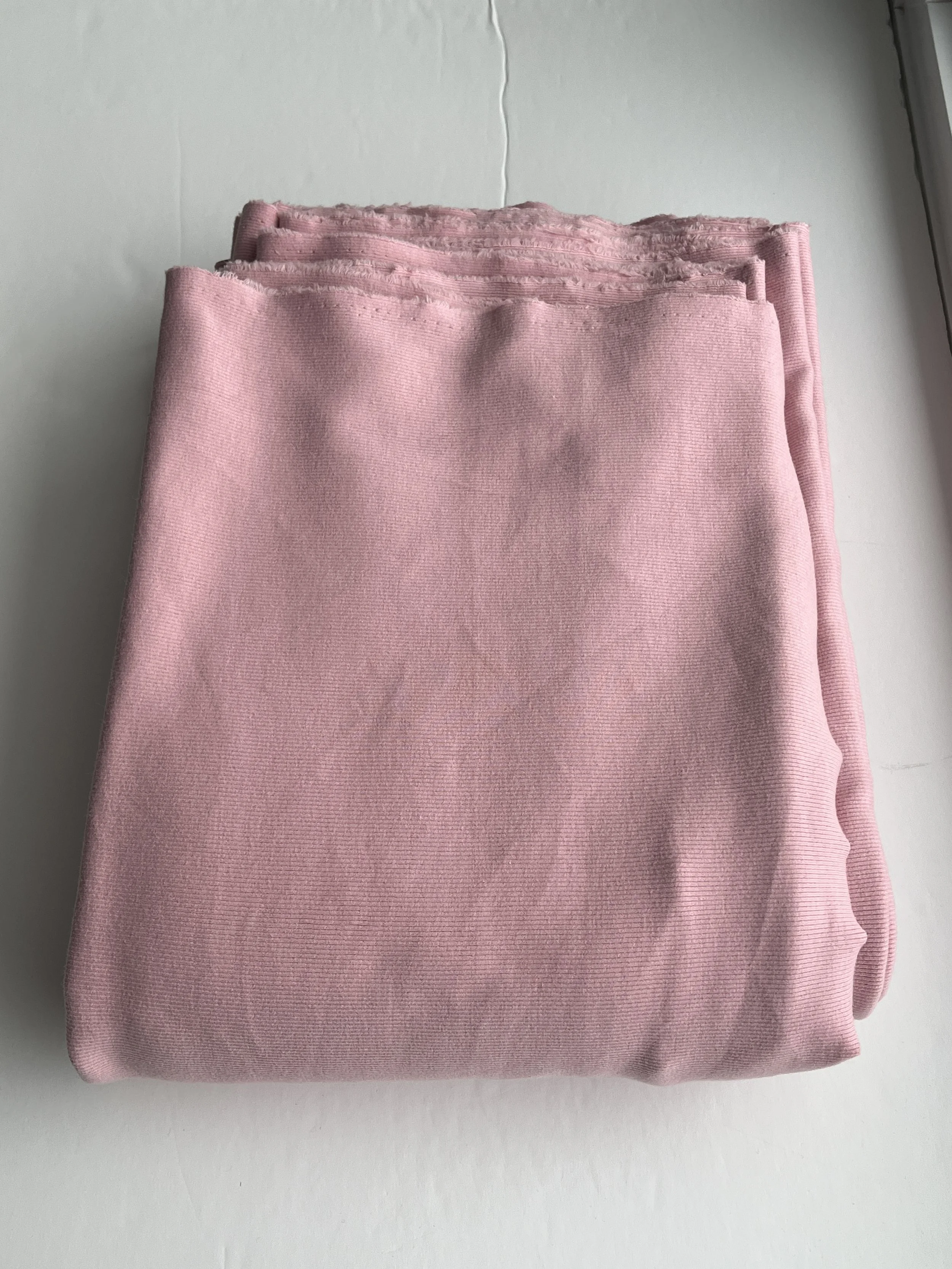 Pink Cotton Rib 2x2