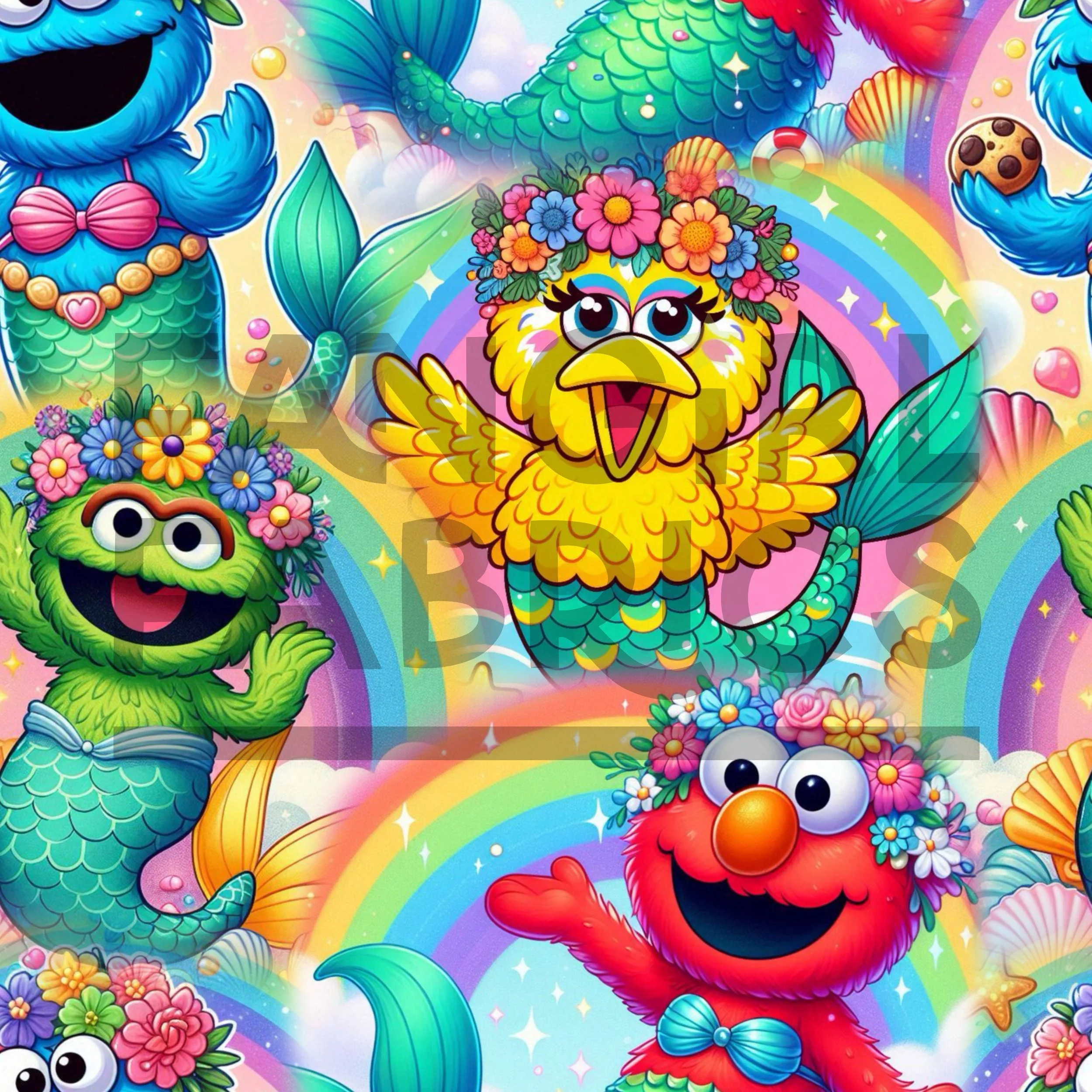 PREORDER Sesame Street Mermaids - Tiny Space Craft Shop