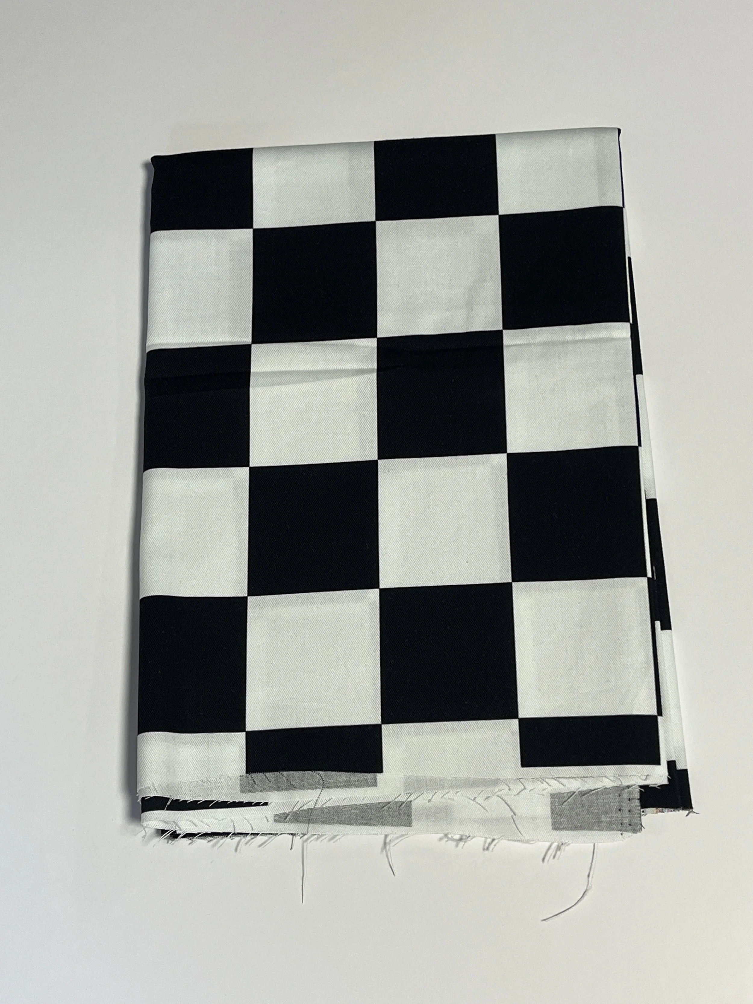 Black & White Checker MD Scale cotton twill