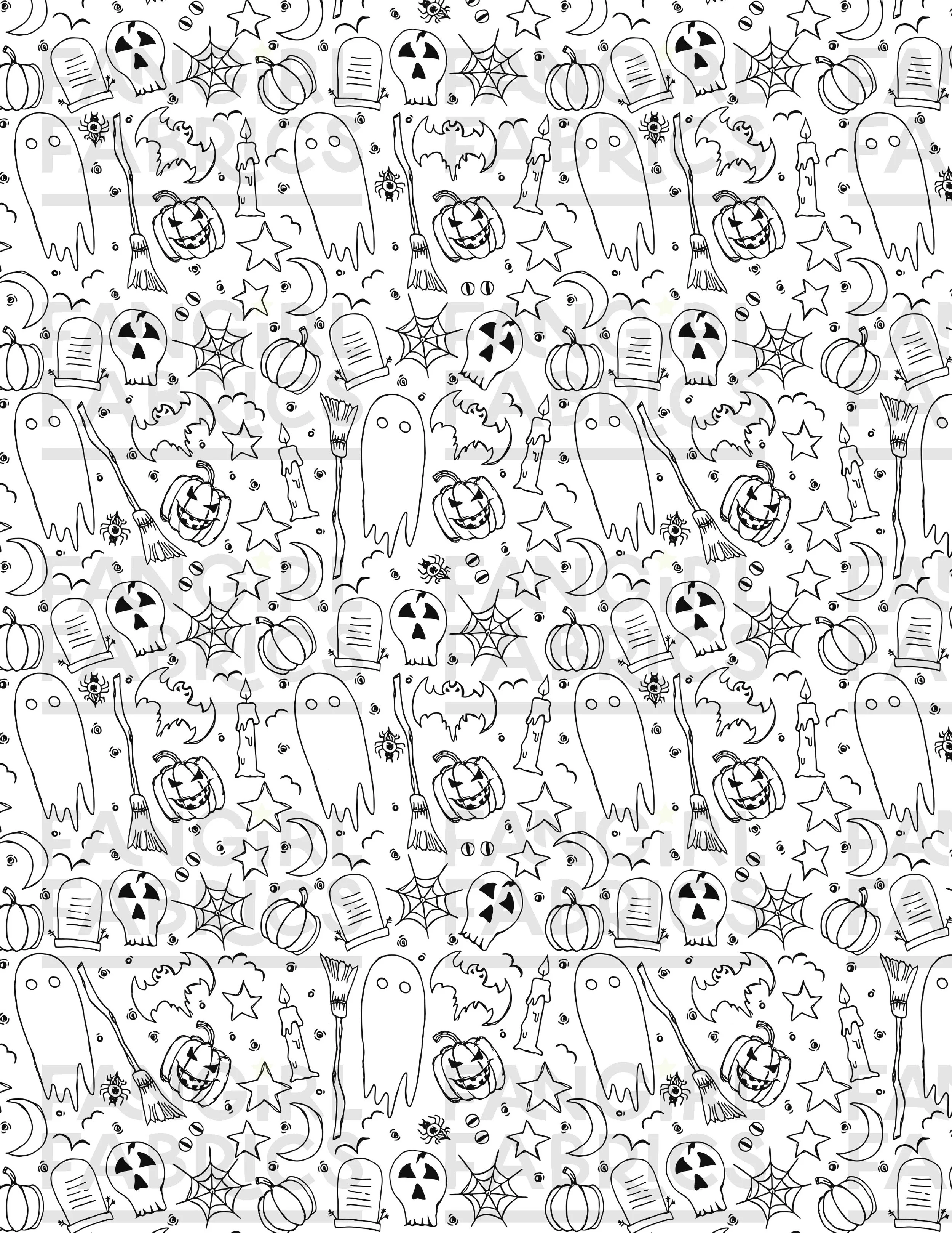 DIGITAL Halloween Colouring Page