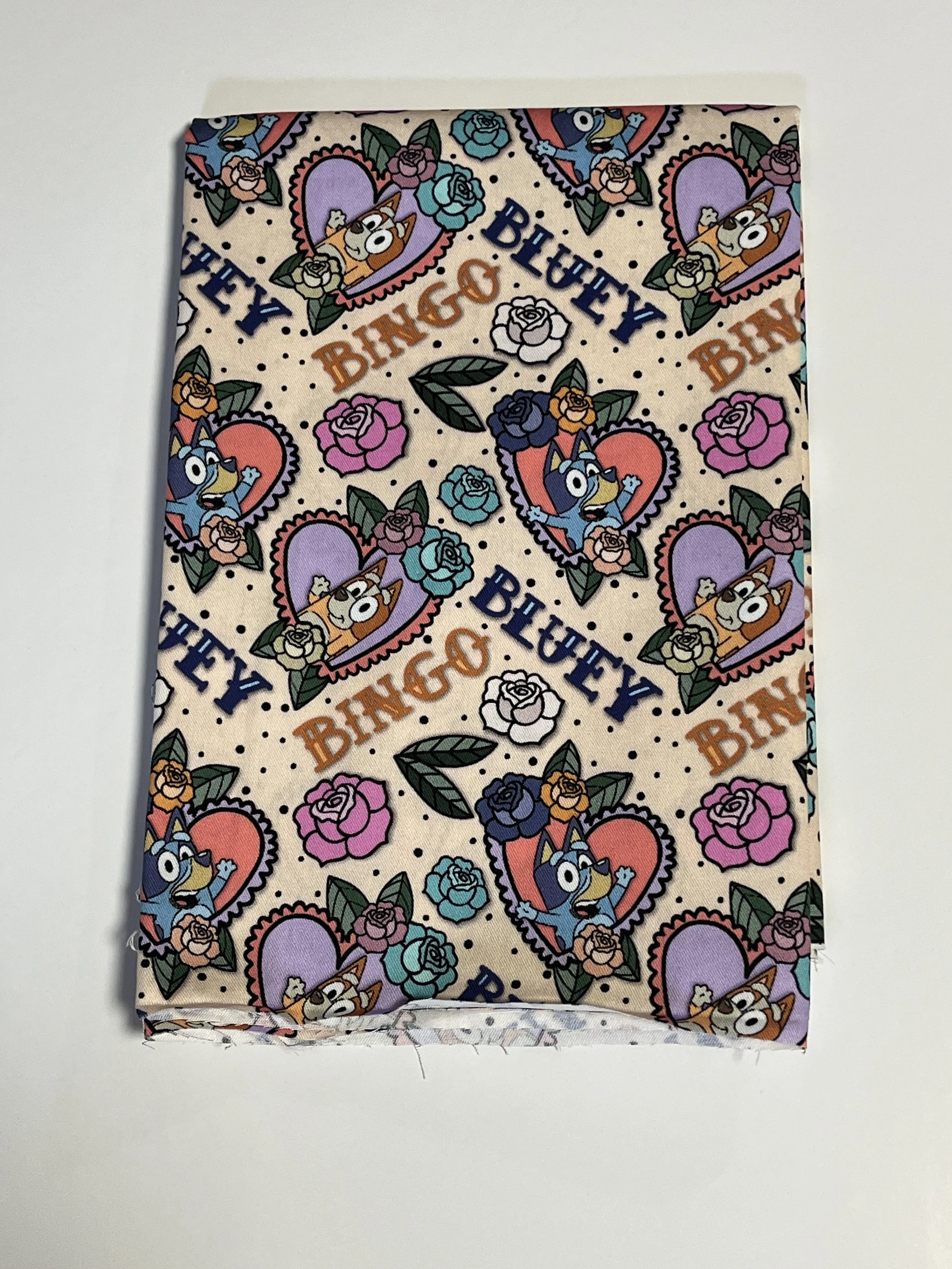 Tattoo Bluey LG Scale cotton twill