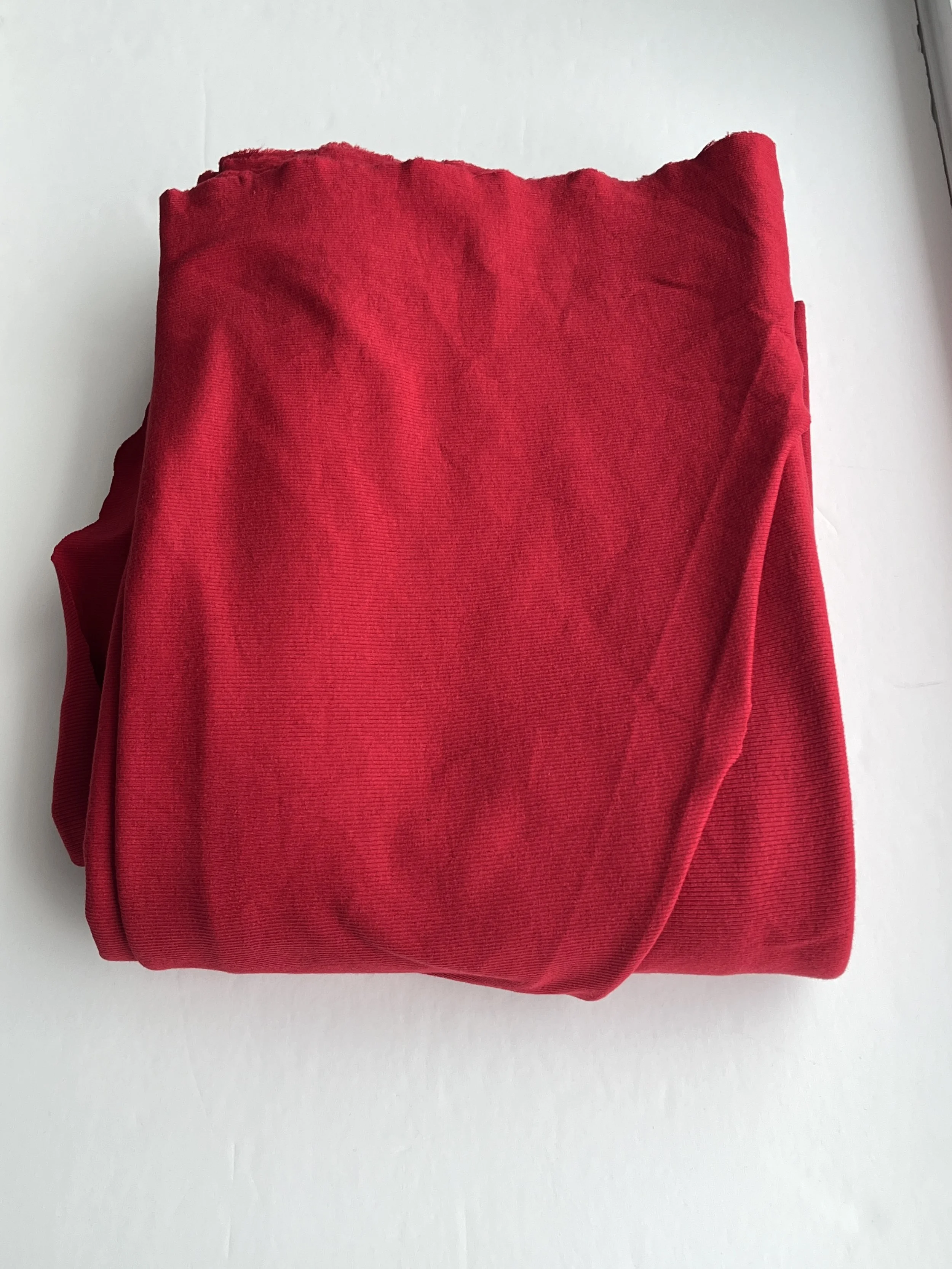 Red Cotton Rib 2x2