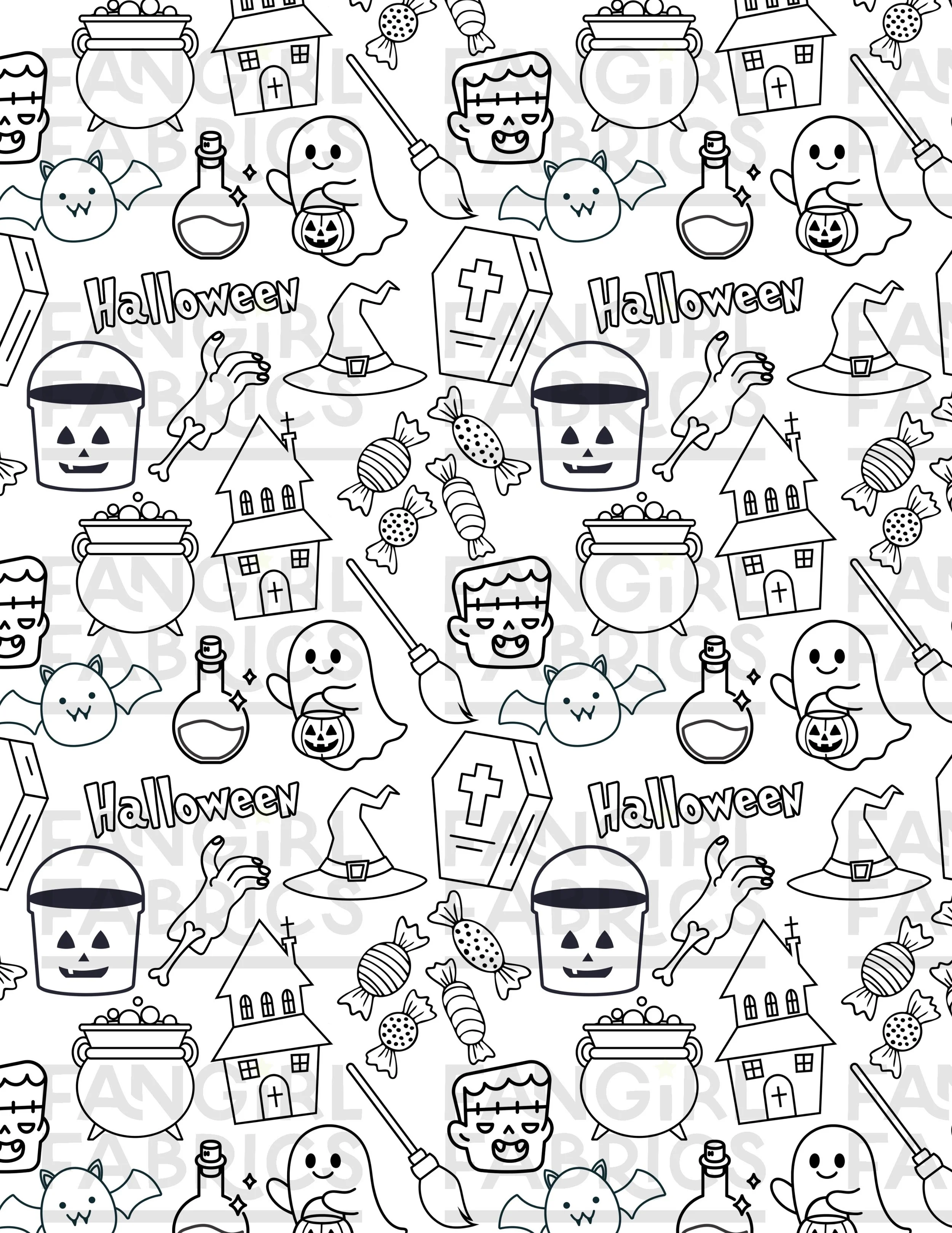 DIGITAL Halloween Colouring Page