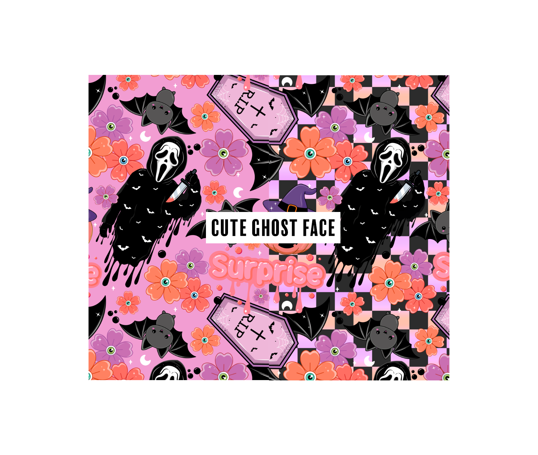PREORDER Cute Ghost Face (2 colours) - Lacey Camille Design