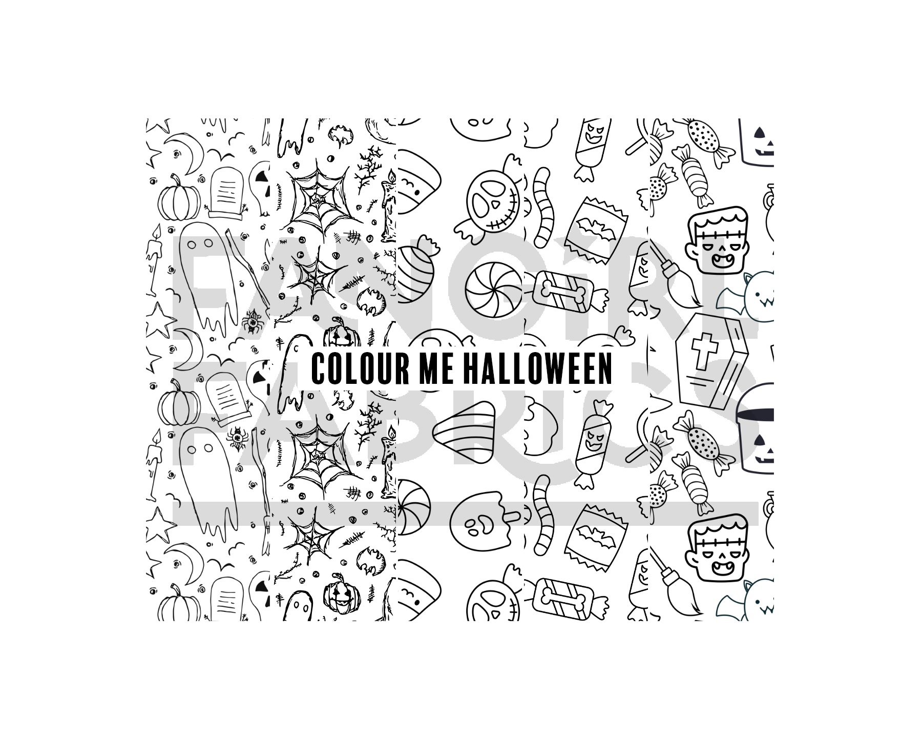 PREORDER Colour Me Halloween (5 designs) - Fangirl Fabrics