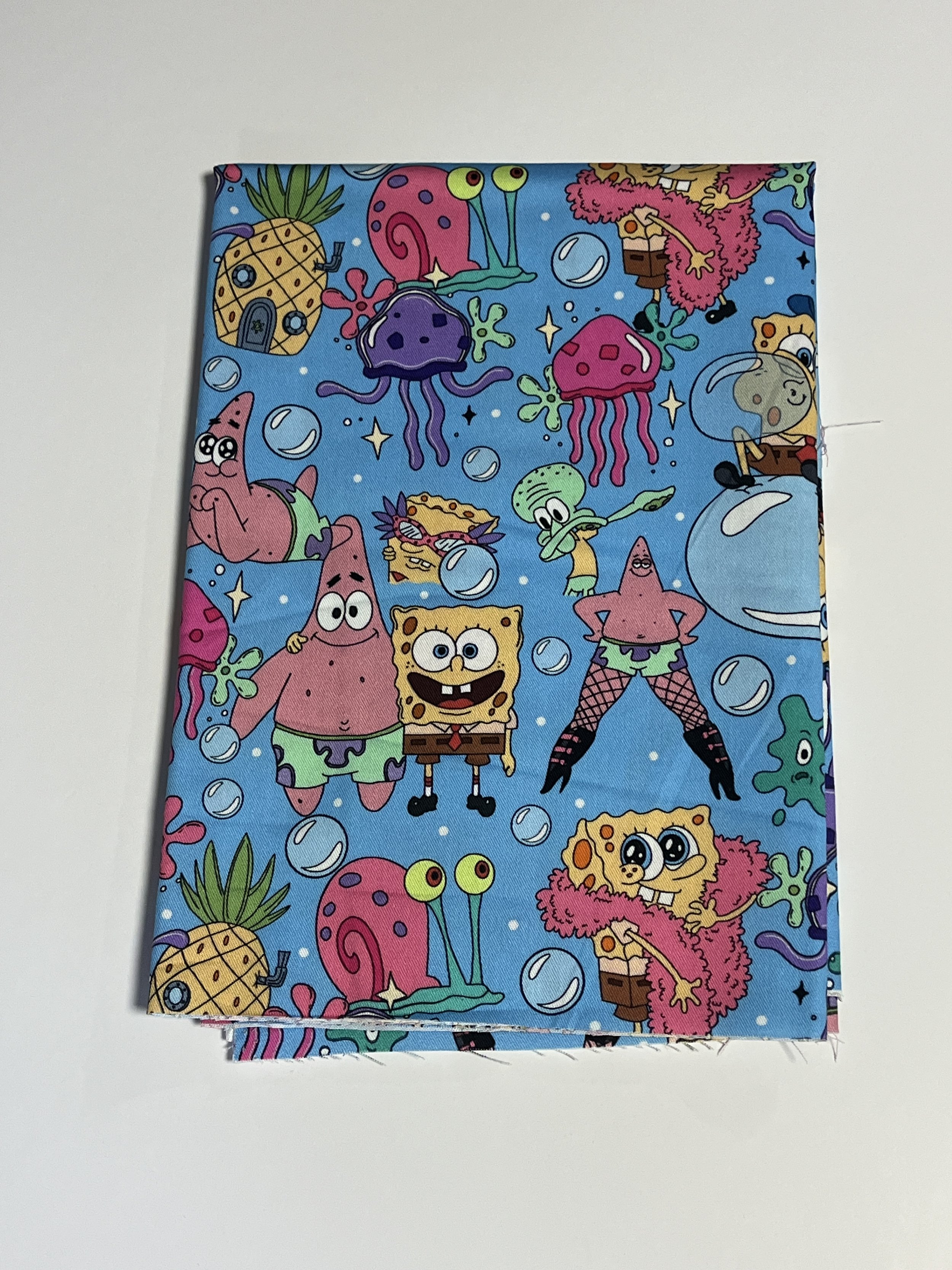 Spongebob LG Scale cotton twill