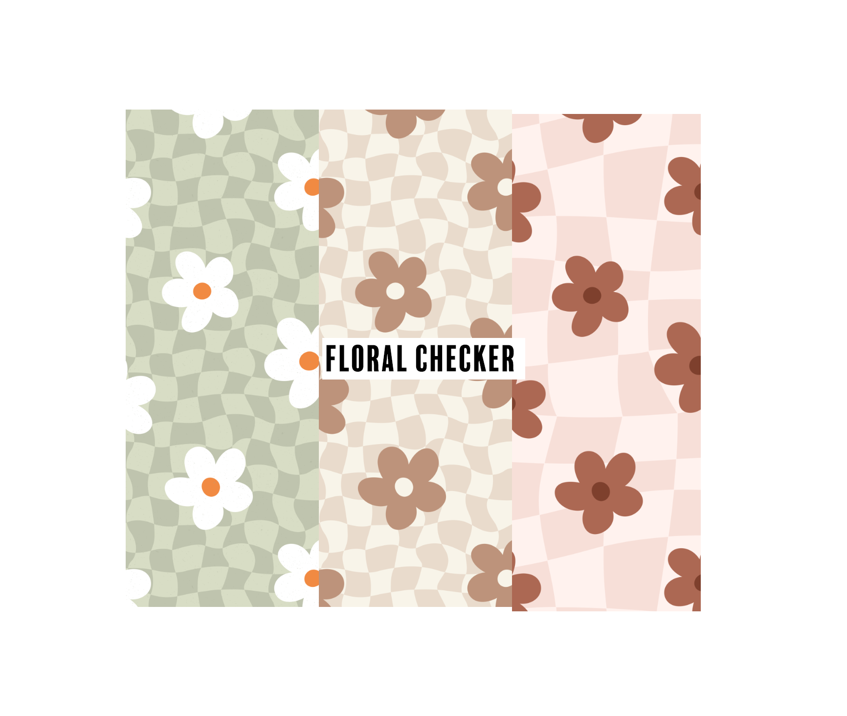 PREORDER Floral Checker (3 Colours) - Creative Prints DS