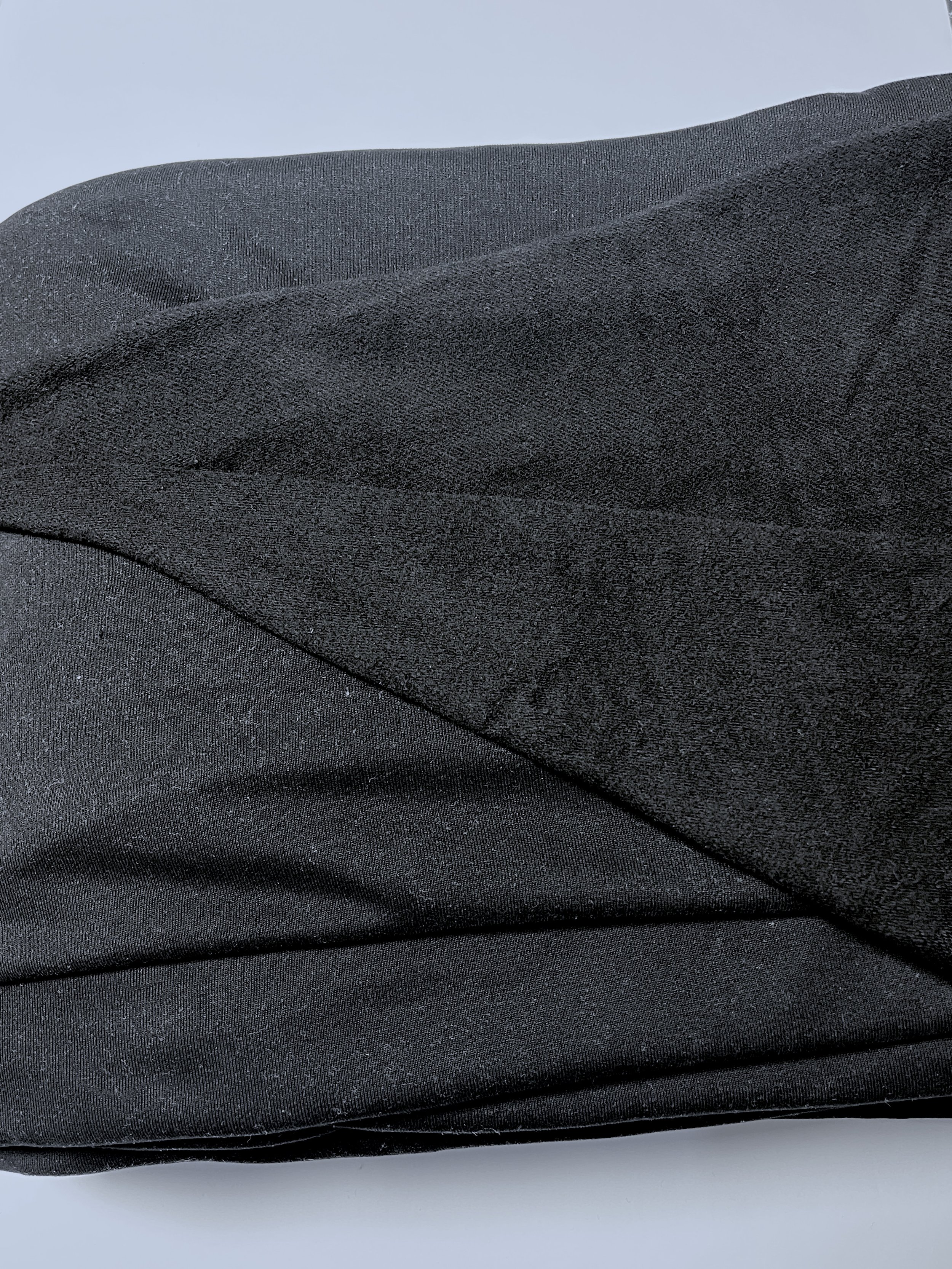 Black Solid  Brushed Cotton French Terry