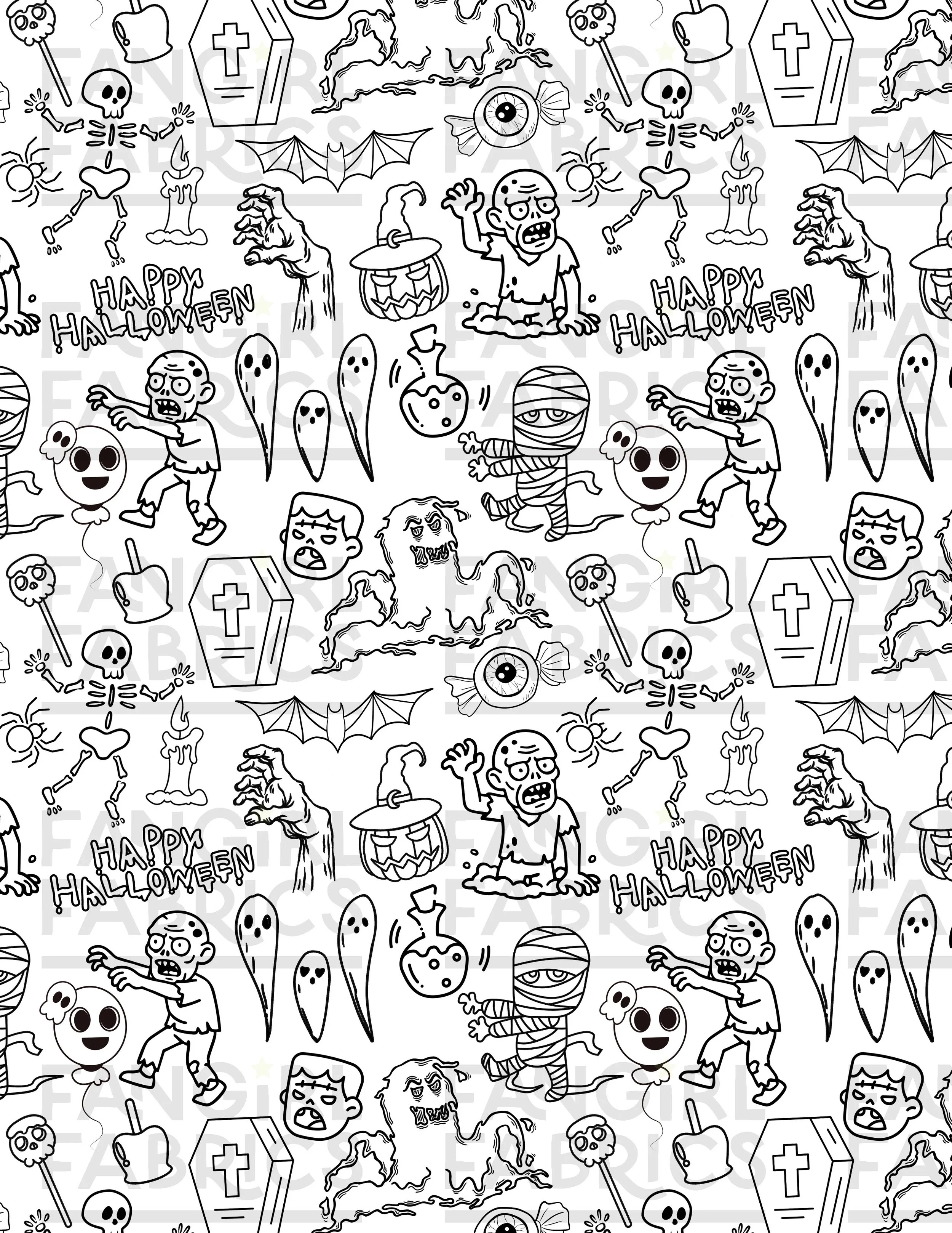 DIGITAL Halloween Colouring Page