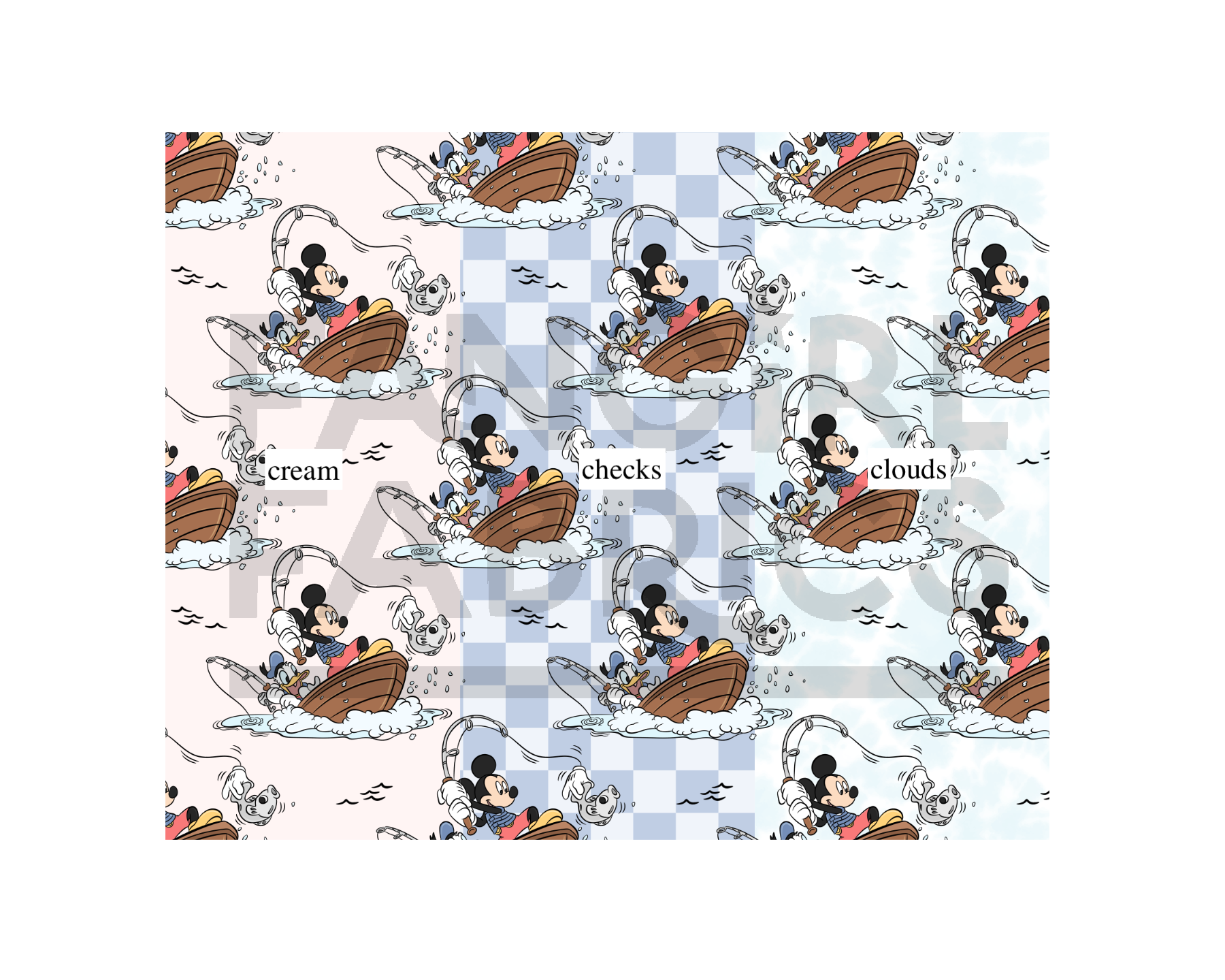 PREORDER Fishing Mickey (3 colours) - Creative Prints DS