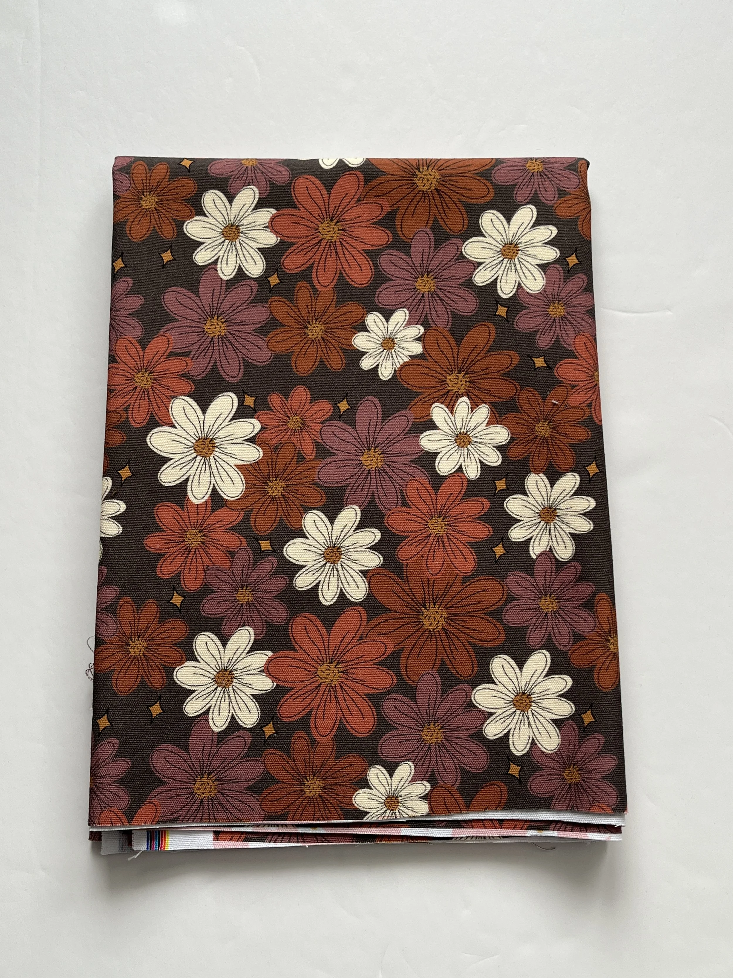 Boho Floral Charcoal MD Scale Waterproof Cotton Canvas
