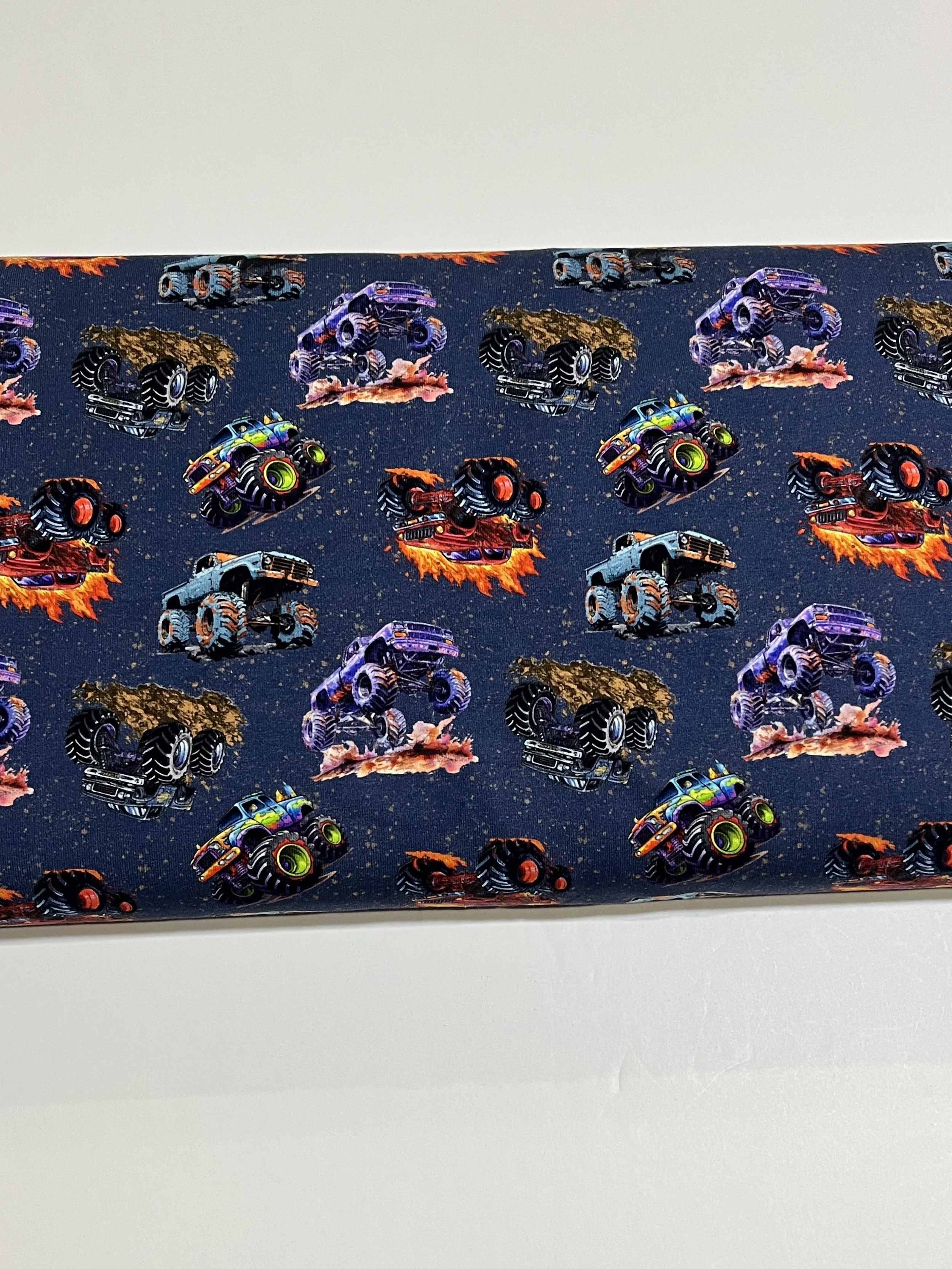 Mega Monster Trucks MD Scale Cotton French Terry