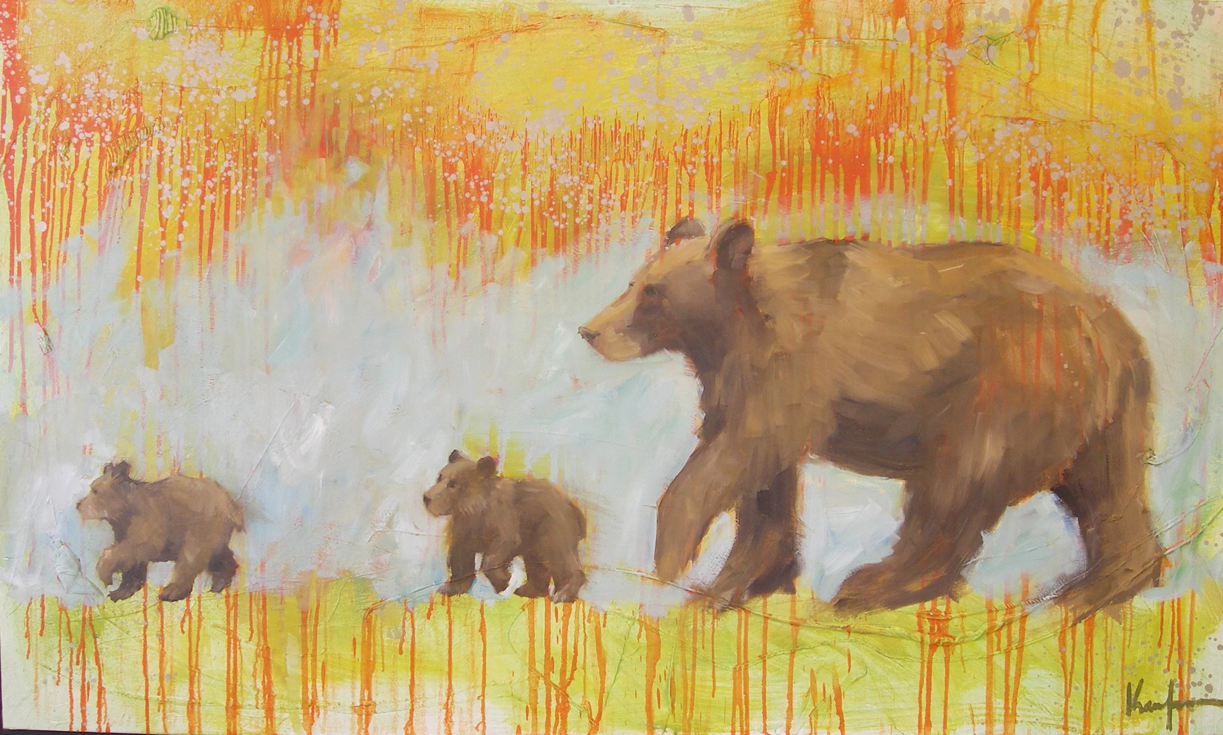 Mamma Bear, 36X60, SOLD