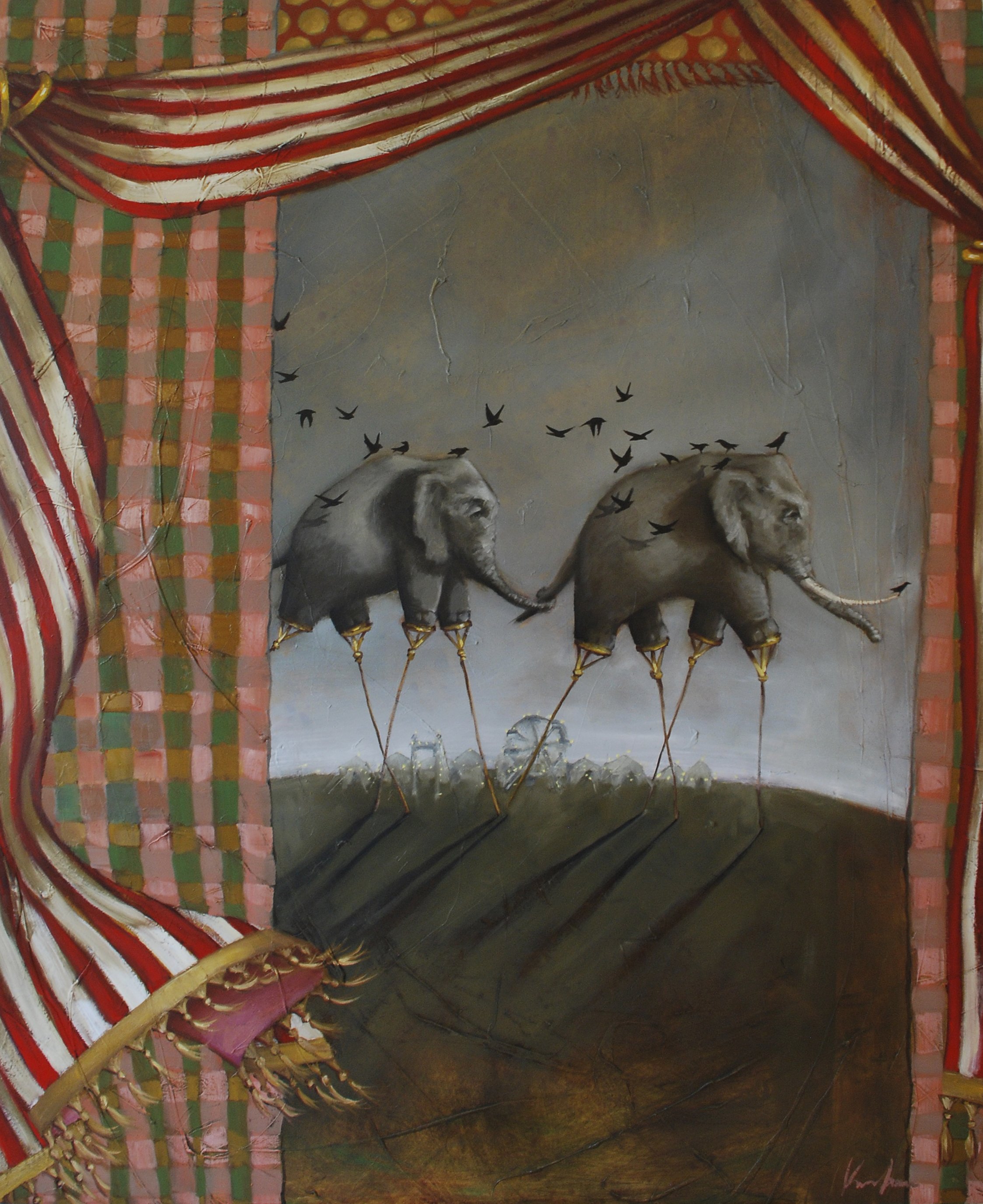 Under the Cover of Night, They Tip Toed Away, SOLD