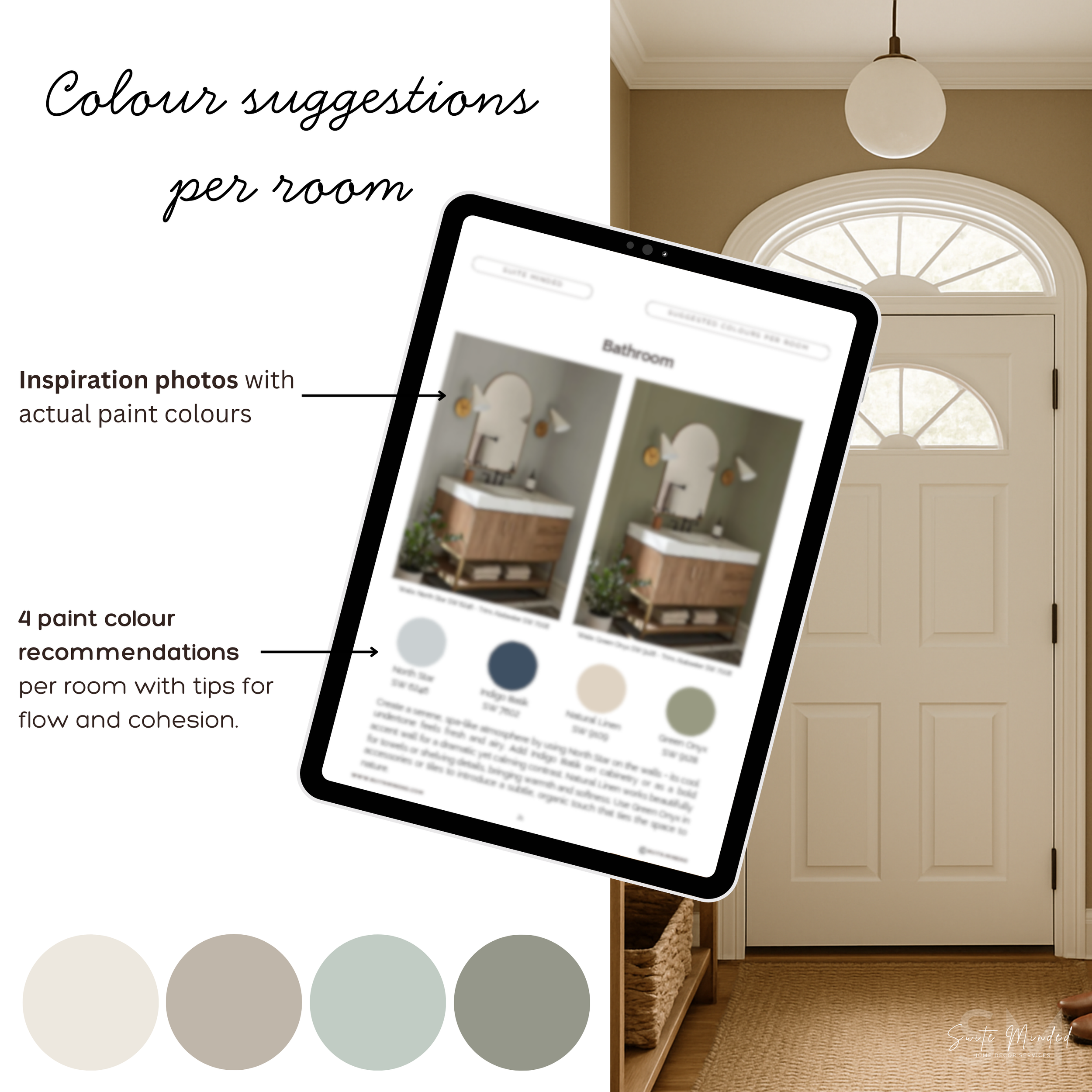 Alabaster SW 7008 Sherwin Williams Coordinating Paint Colours - Whole House Colour Palette