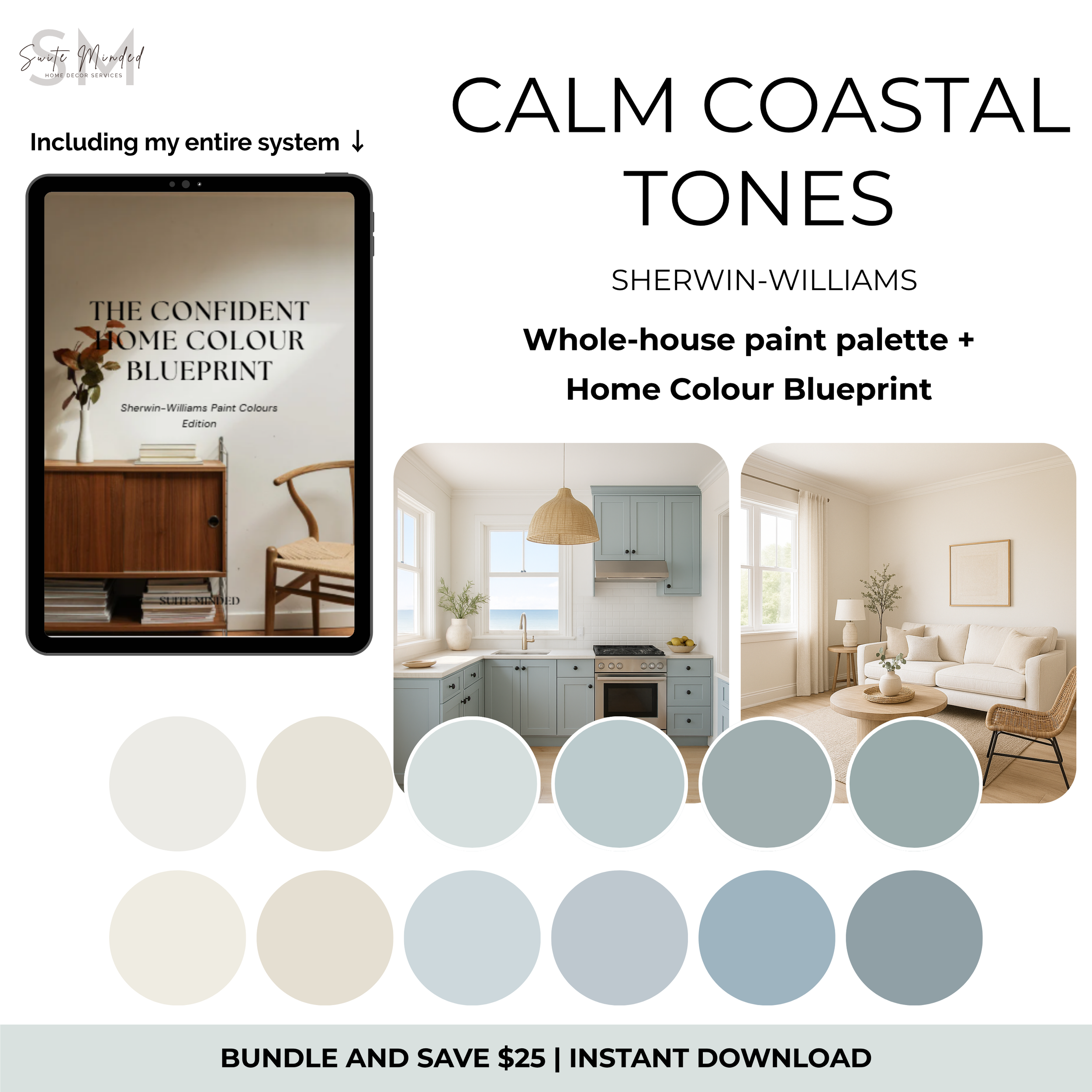 Calm Coastal Tones Sherwin-Williams Bundle