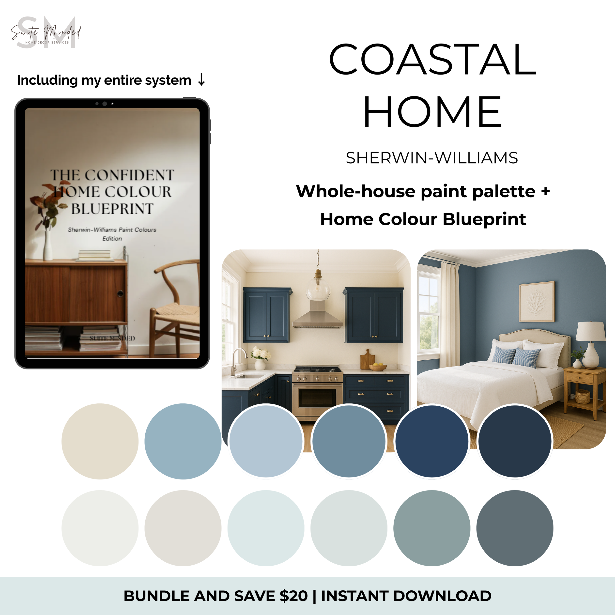 Sherwin-Williams Coastal Home Palette + Blueprint Bundle