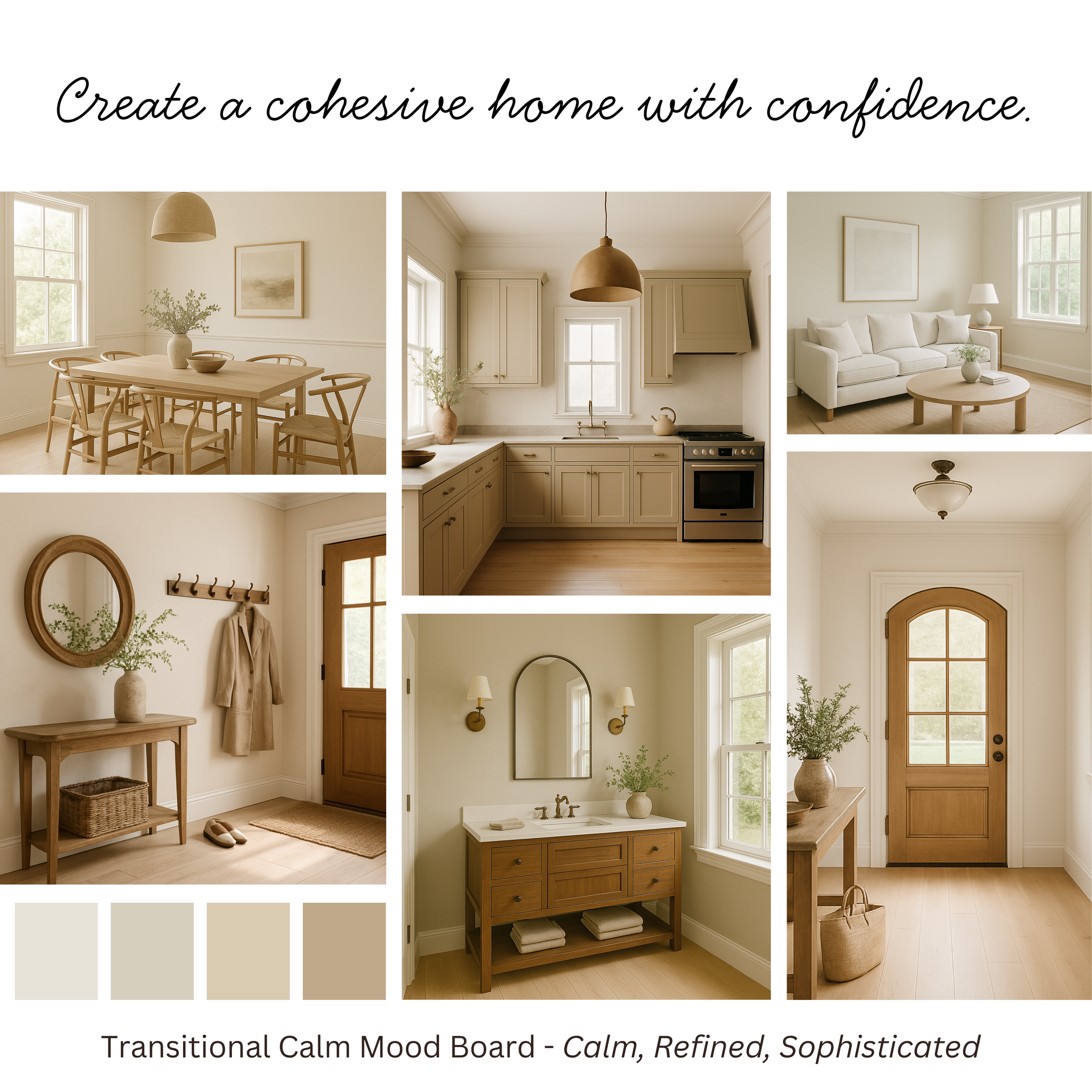 transitional calm whole house colour palette - sherwin williams paint colours