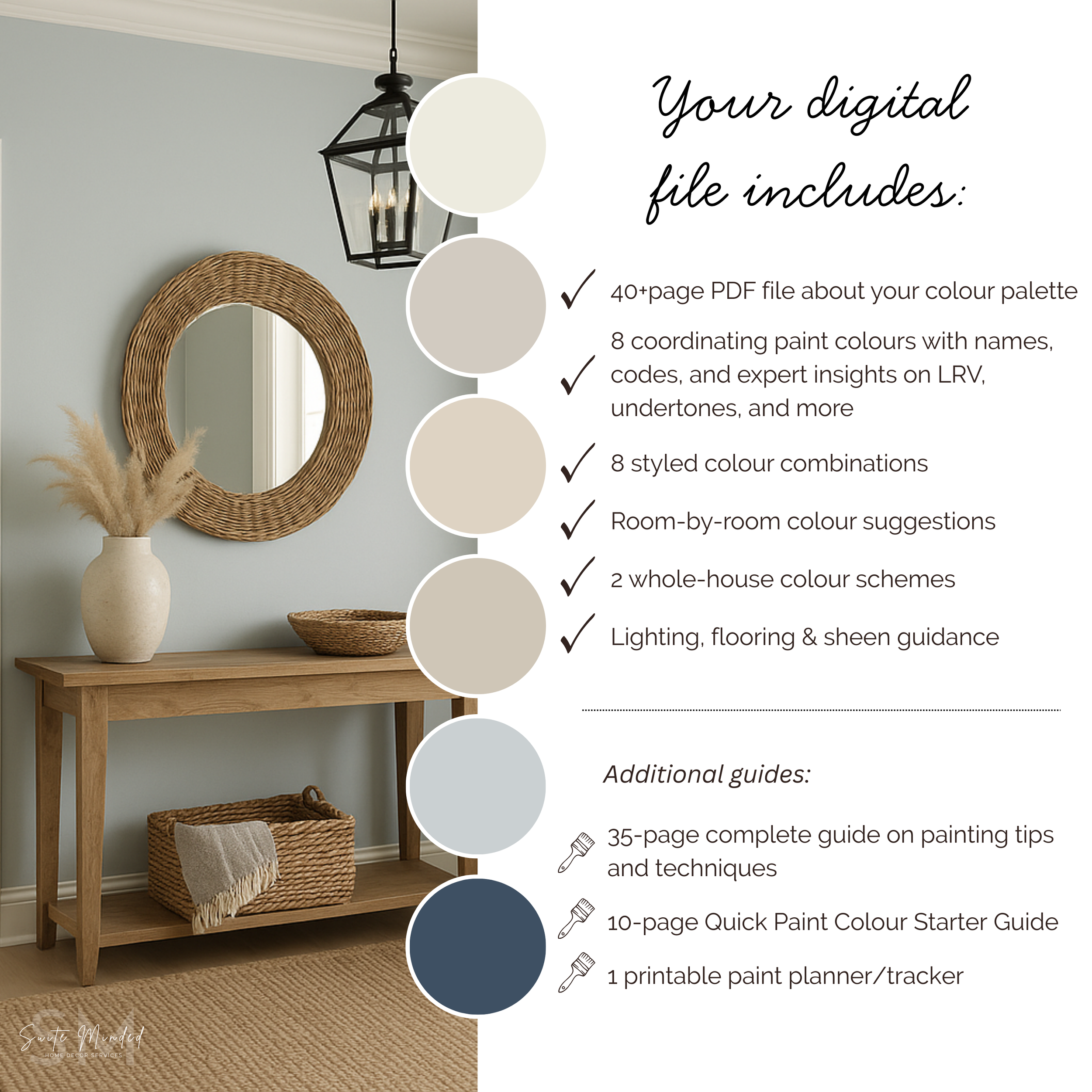 Alabaster SW 7008 Sherwin Williams Coordinating Paint Colours - Whole House Colour Palette