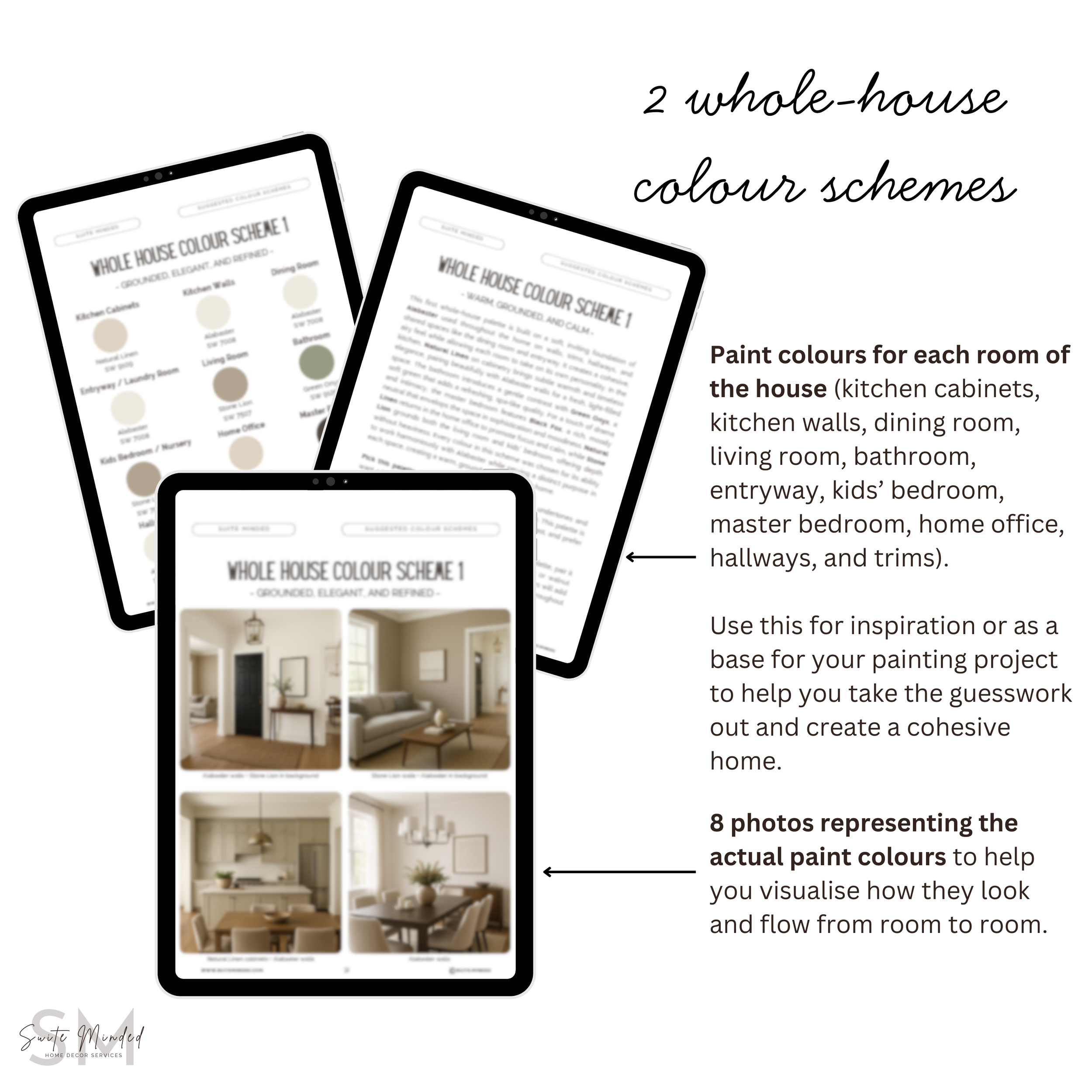 Alabaster SW 7008 Sherwin Williams Coordinating Paint Colours - Whole House Colour Palette