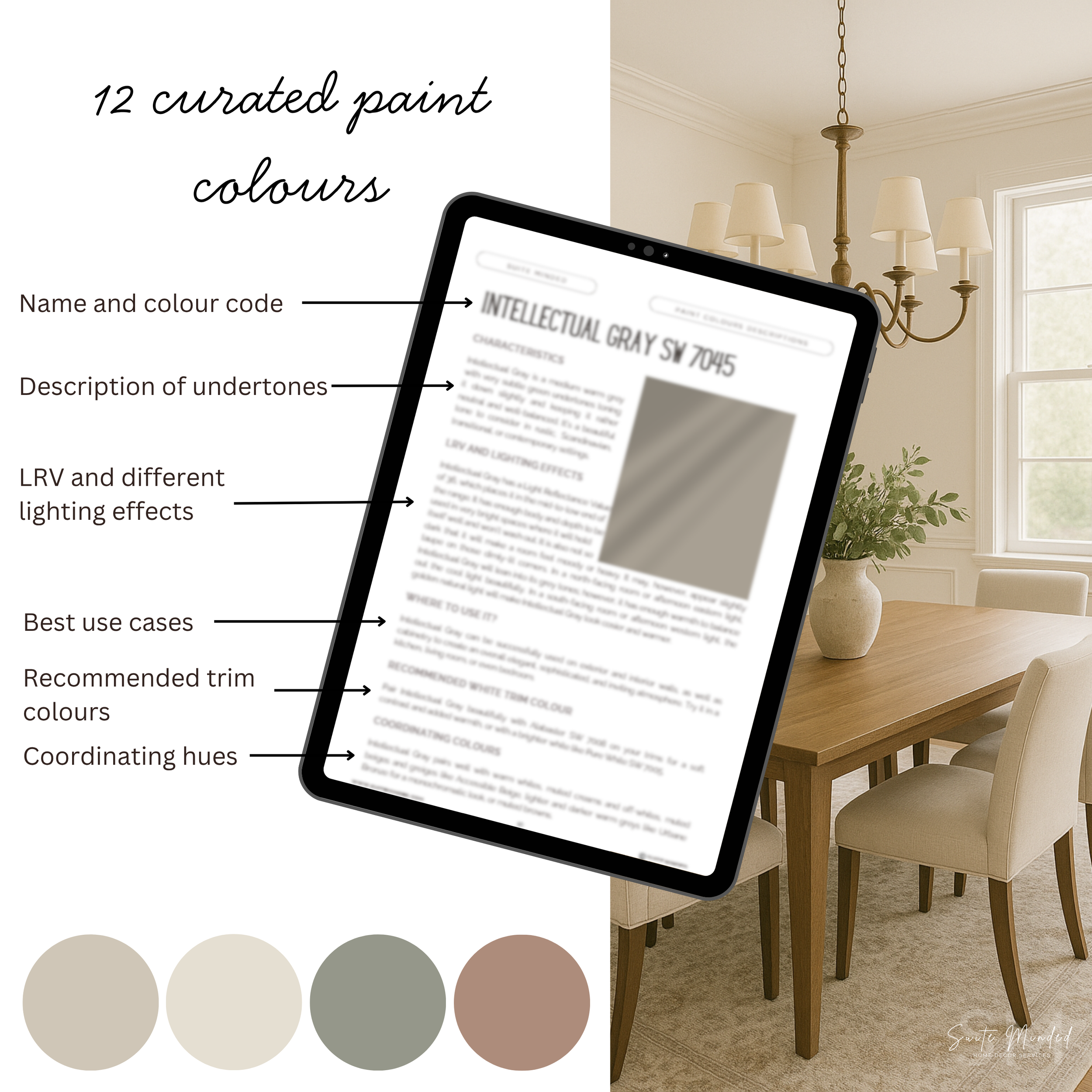 Urbane Bronze Sherwin Williams 12 Coordinating Paint Colours - Whole House Colour Palette