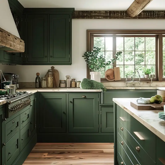 Green Paint Colours For Kitchen Cabinets - Benjamin Moore and Sherwin ...
