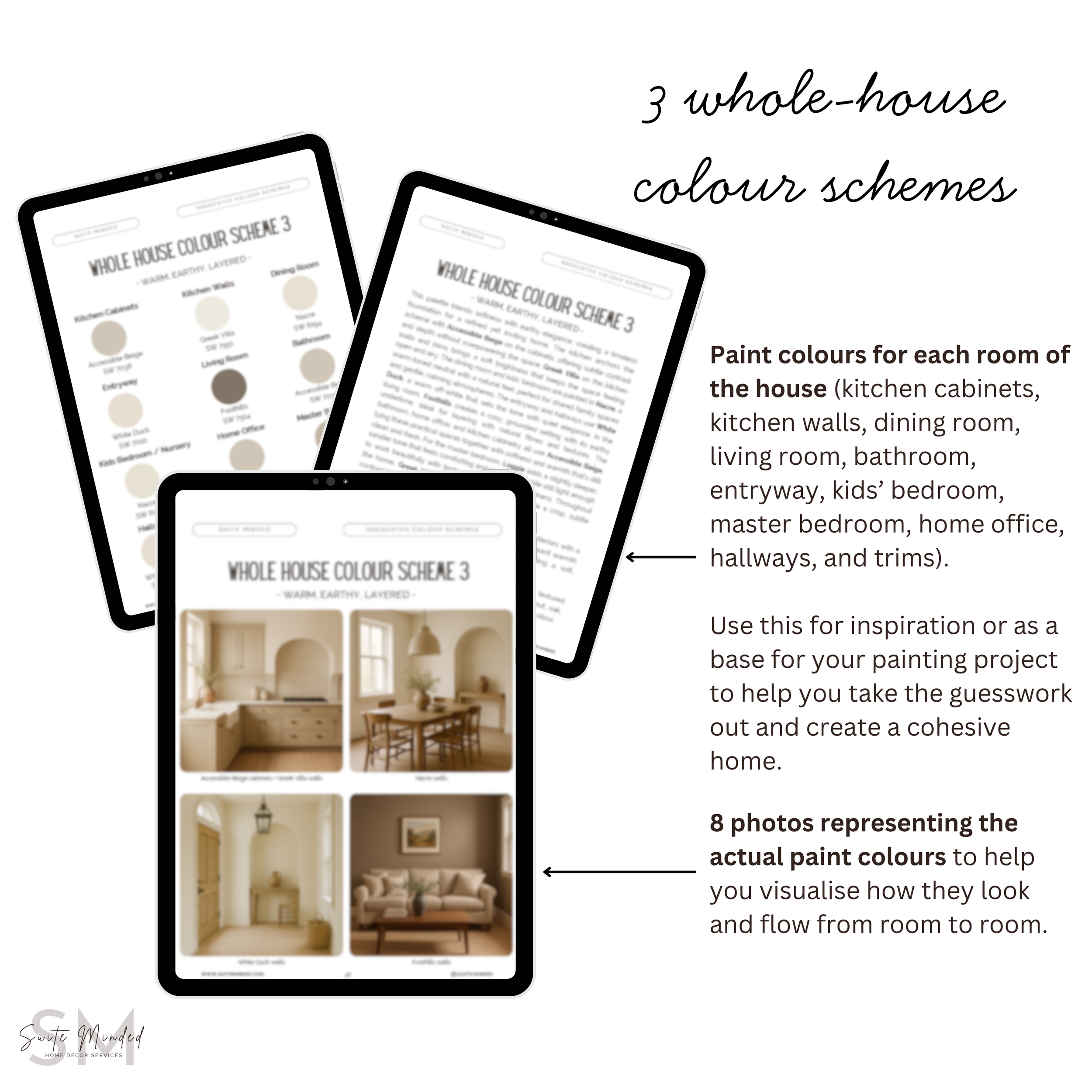 Mediterranean Interior Sherwin Williams 12 Coordinating Paint Colours - Whole House Colour Palette
