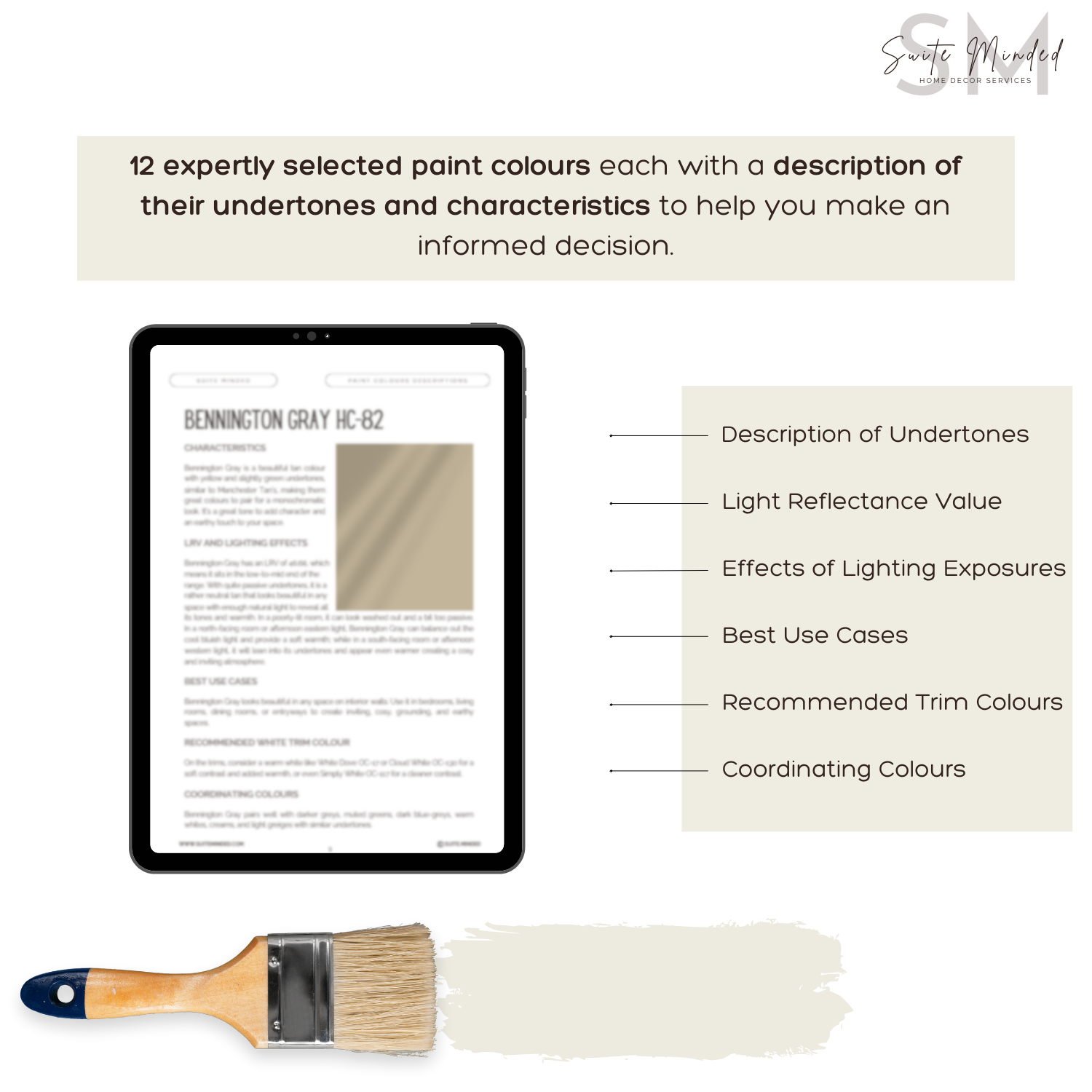 Manchester Tan HC-81 Benjamin Moore Coordinating Colours - whole house color palette - soft blues, relaxing greens, neutral whites, earthy tones - warm, earthy tones