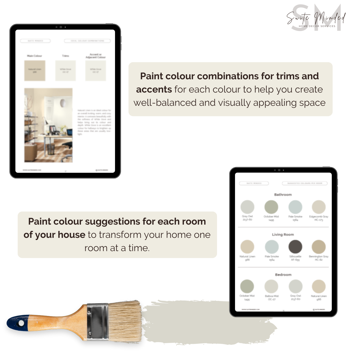 White Dove OC-17 Coordinating Colors - Whole House Colour Palette