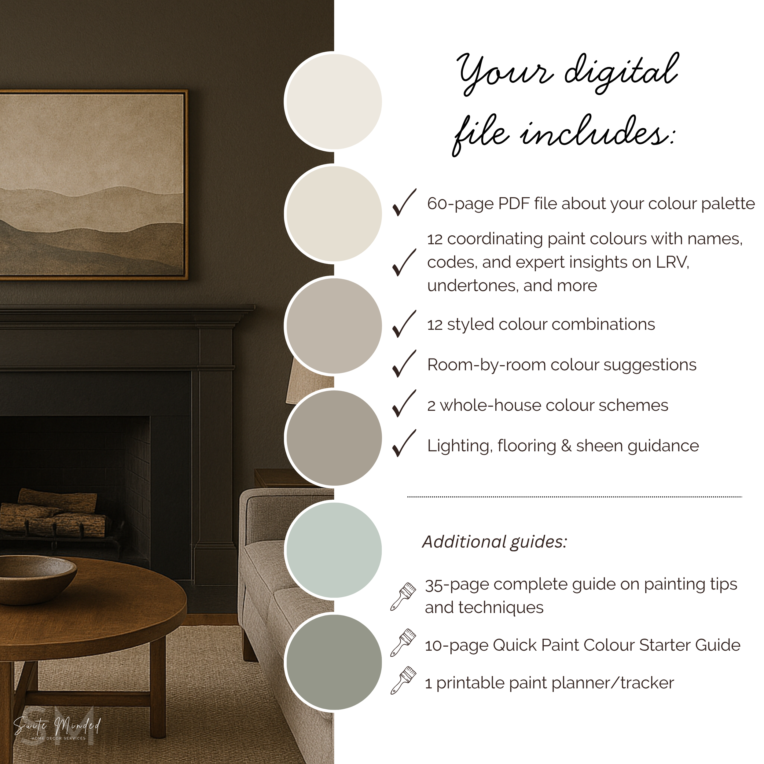 Urbane Bronze Sherwin Williams 12 Coordinating Paint Colours - Whole House Colour Palette