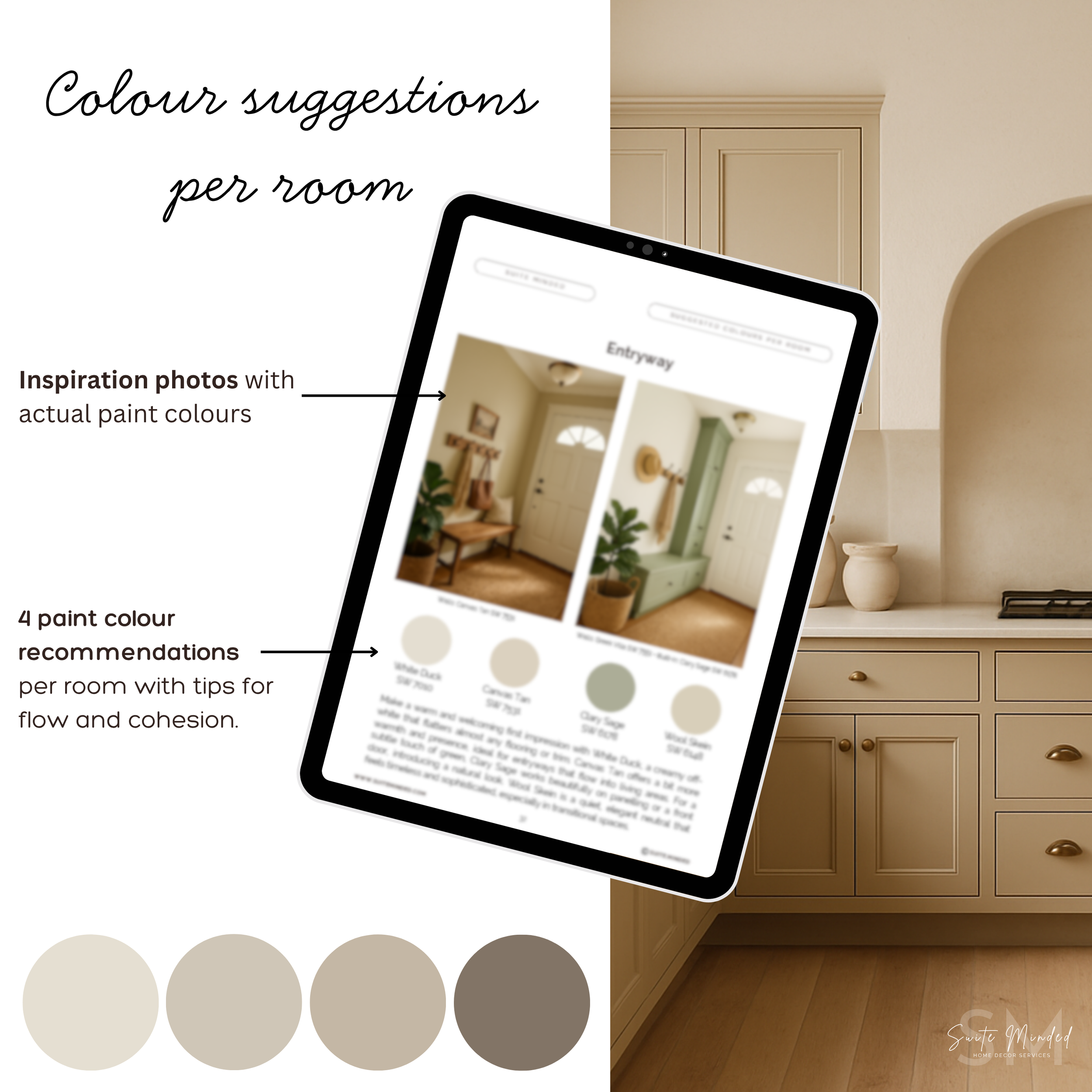 Mediterranean Interior Sherwin Williams 12 Coordinating Paint Colours - Whole House Colour Palette