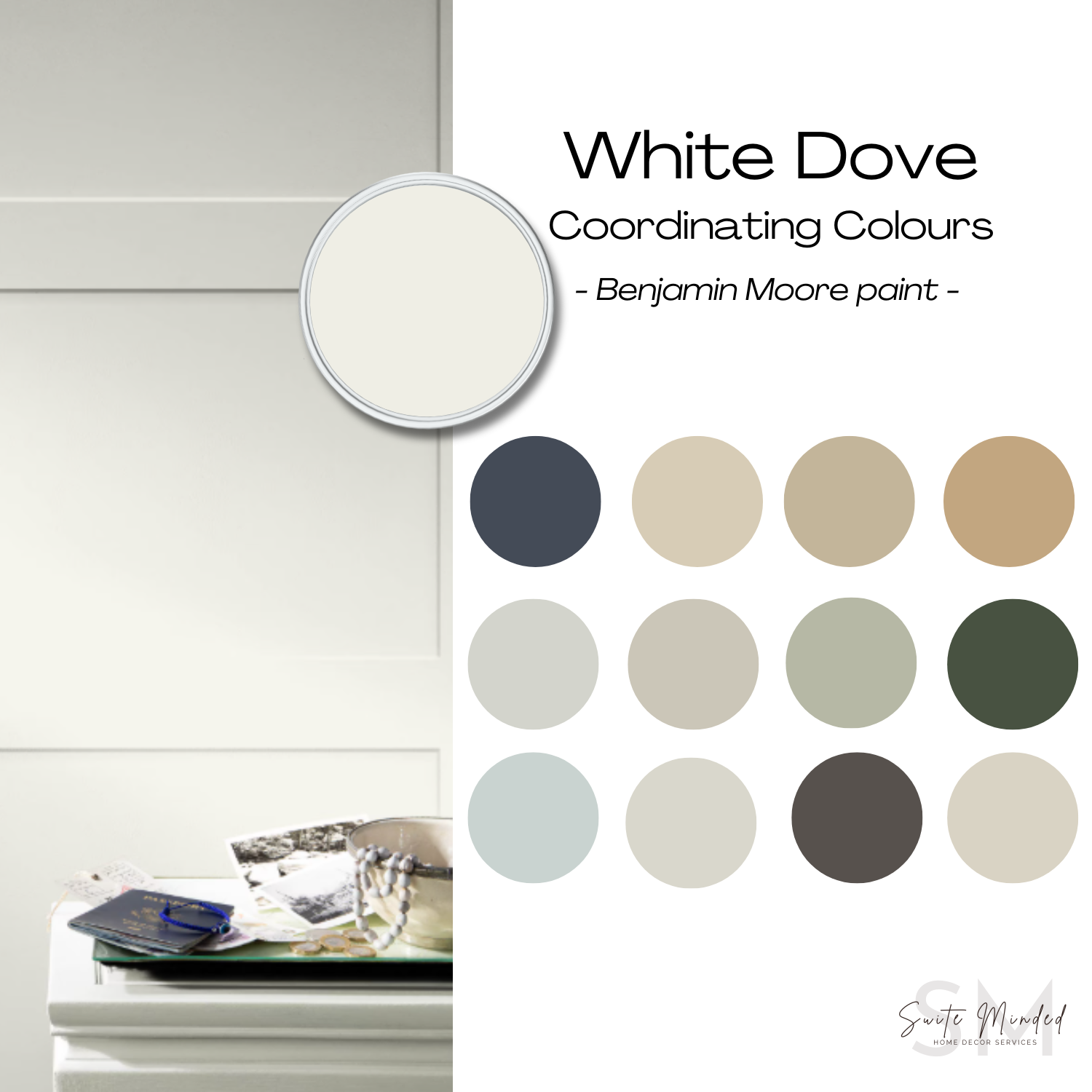 White Dove OC-17 Coordinating Colors - Whole House Colour Palette
