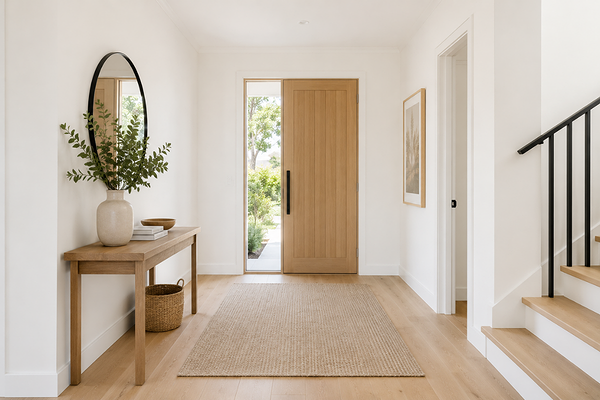 Entryway with walls in Dulux Vivid White
