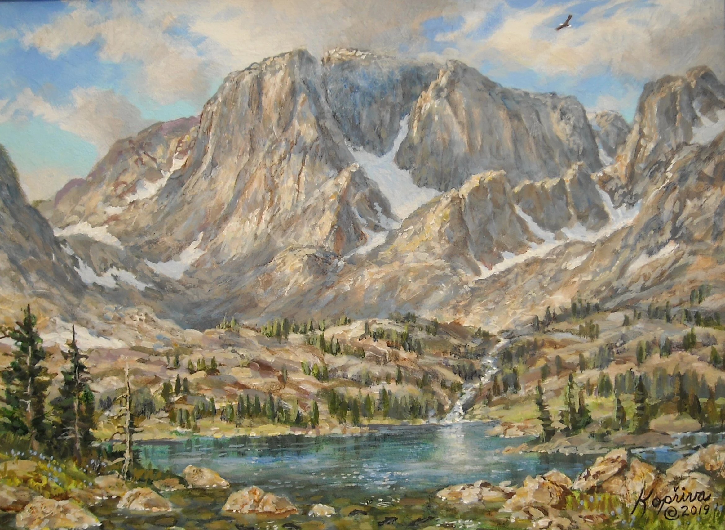 Cloud Peak from Sapphire Lake 12"x16"