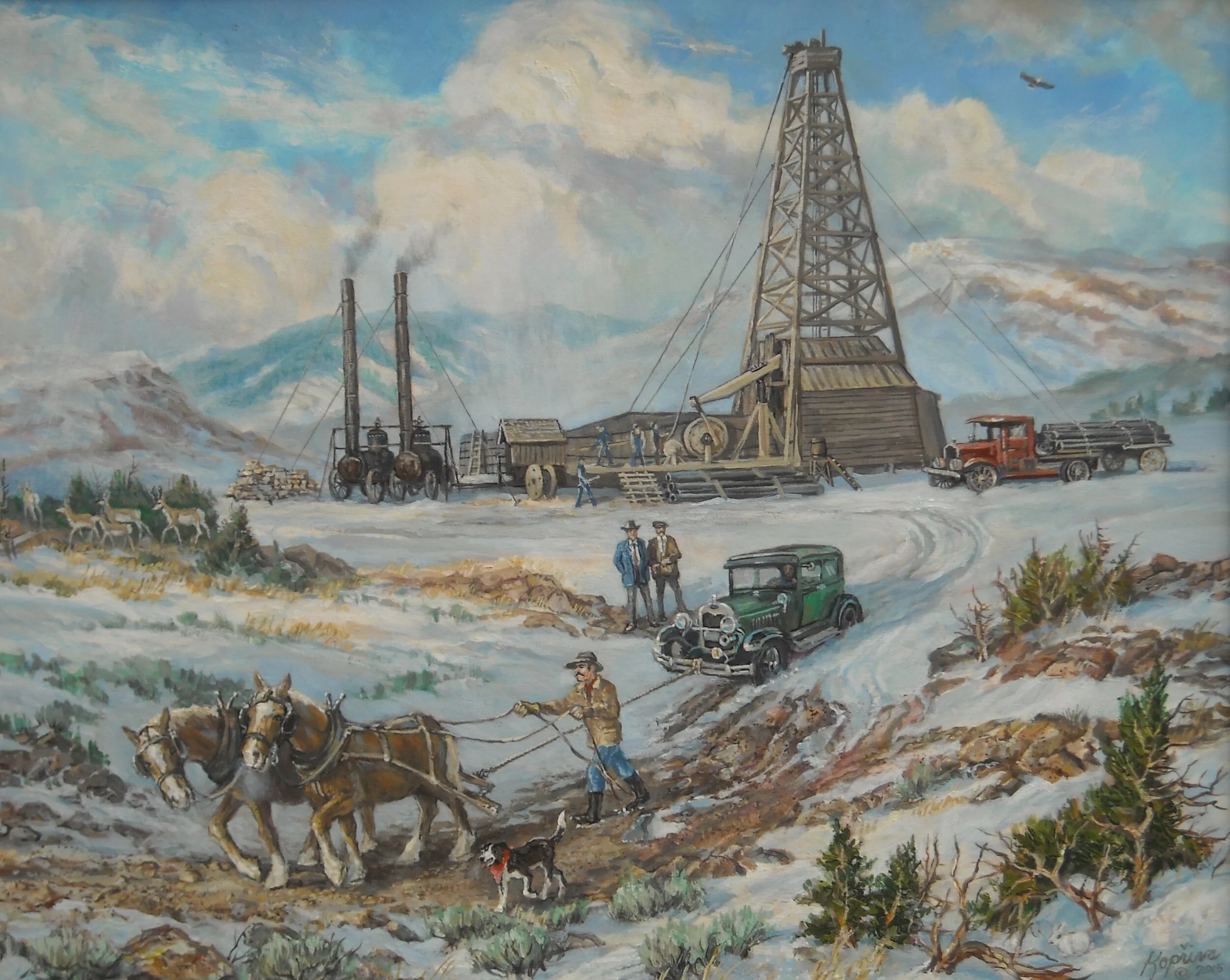 Elk Basin in Winter 24"x30"