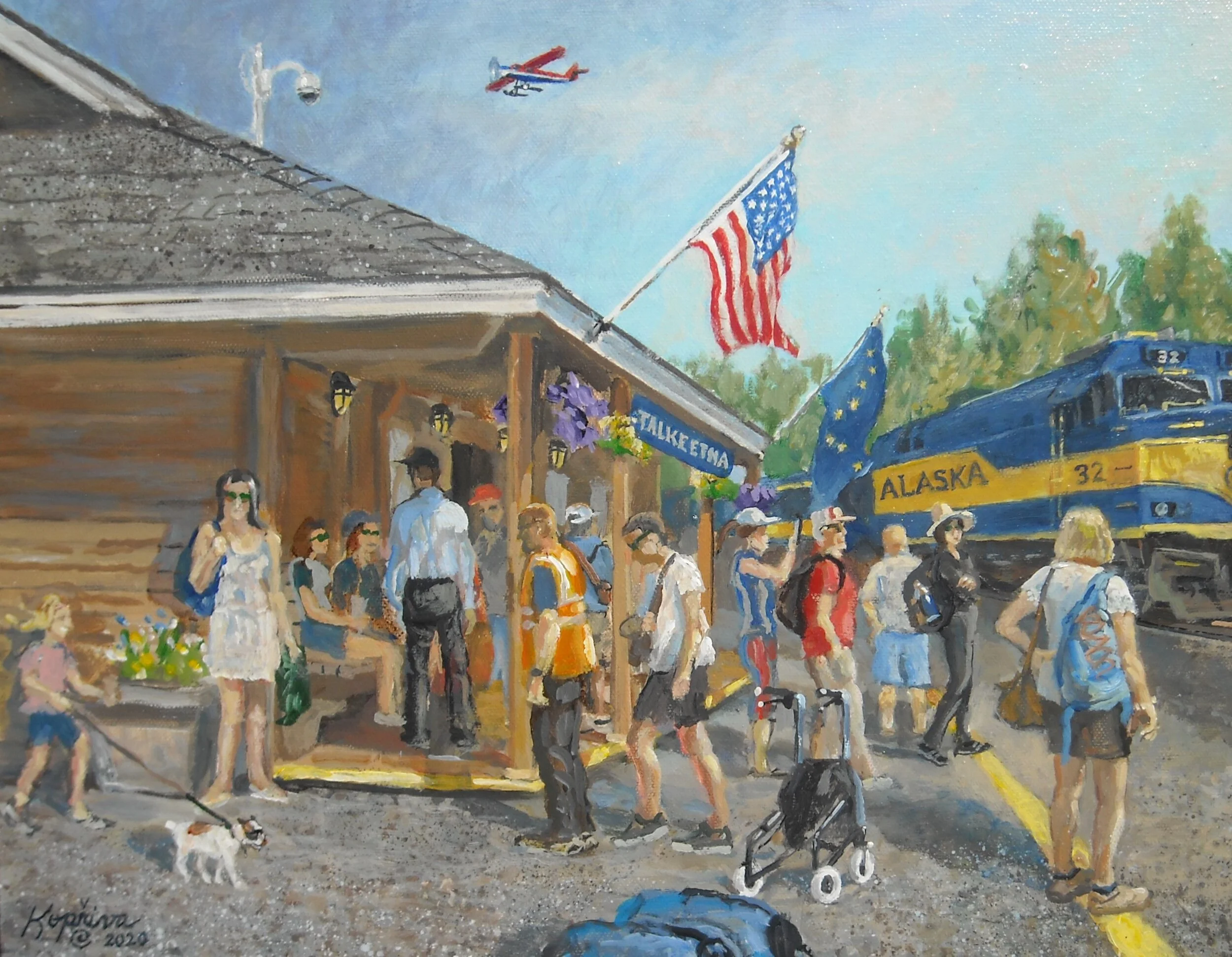 Talkeetna train Terminal 14"x18"