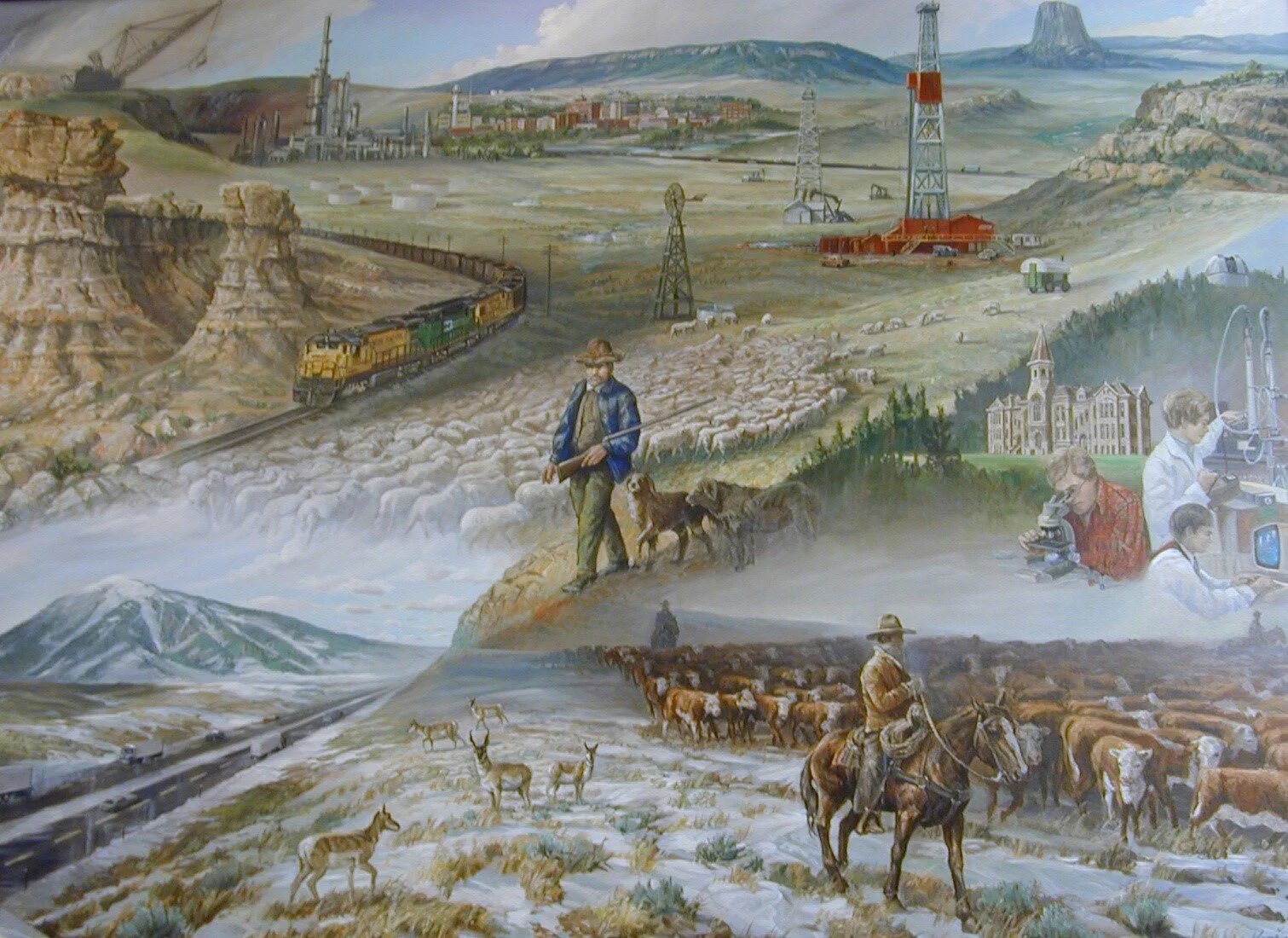 Detail of WY State Capitol Mural