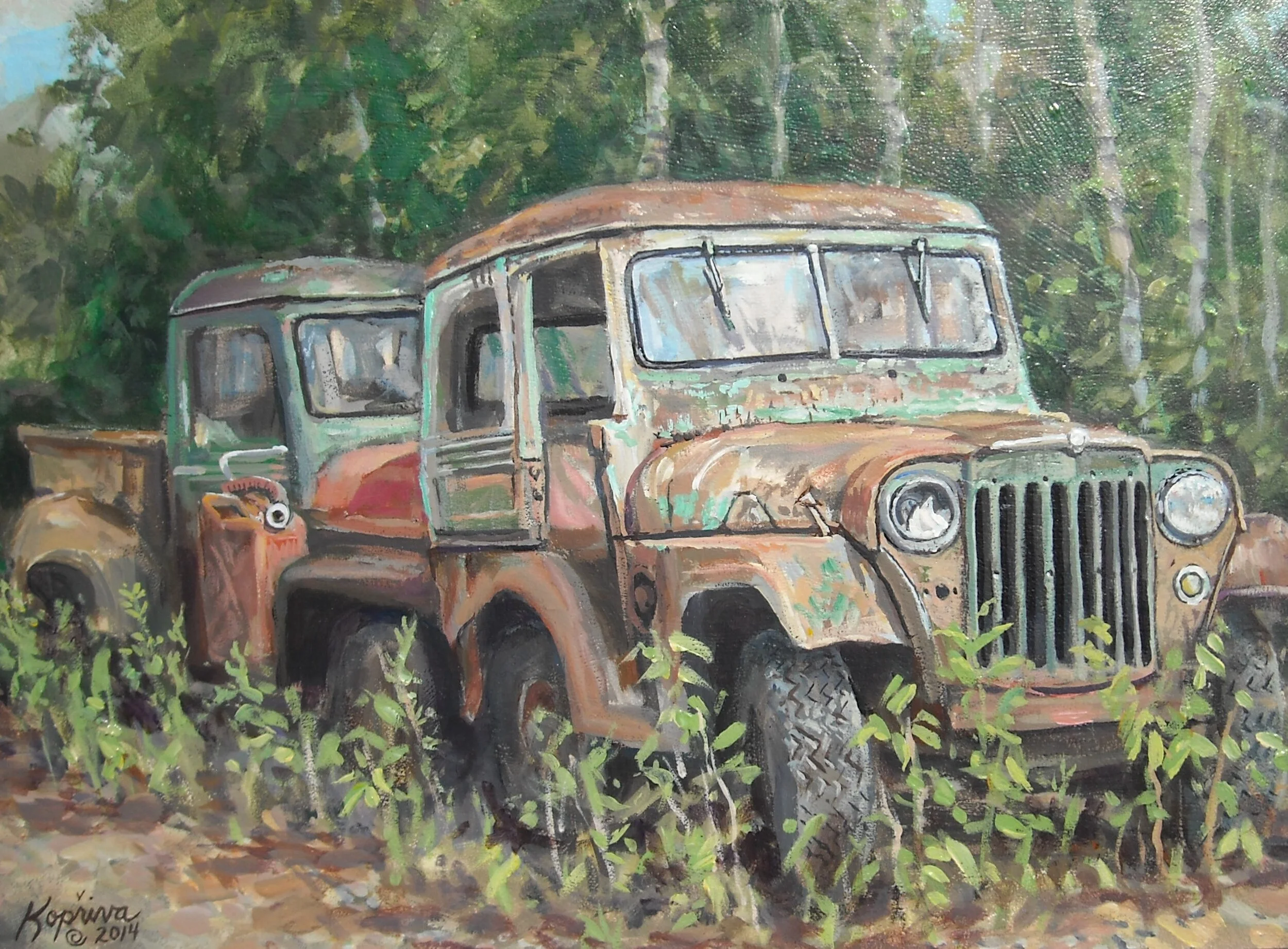 Alaska Jeeps 12"x16"