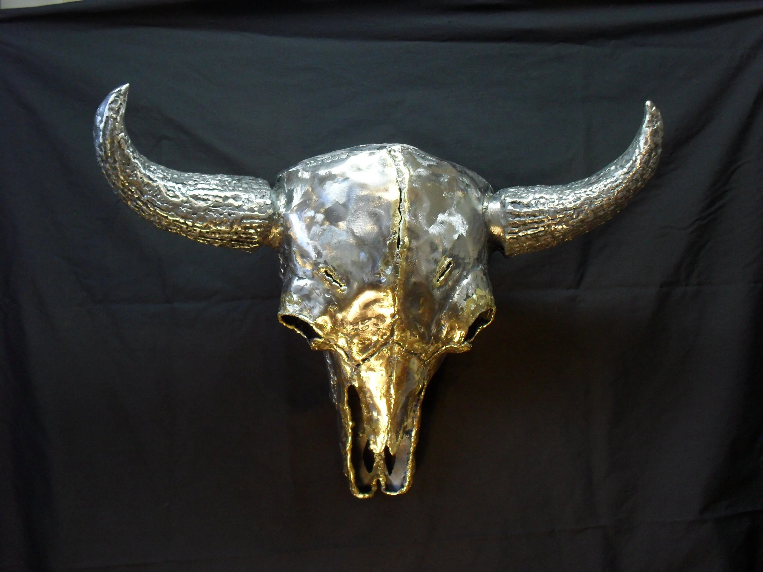 Steel Buffalo Skull - Life Size