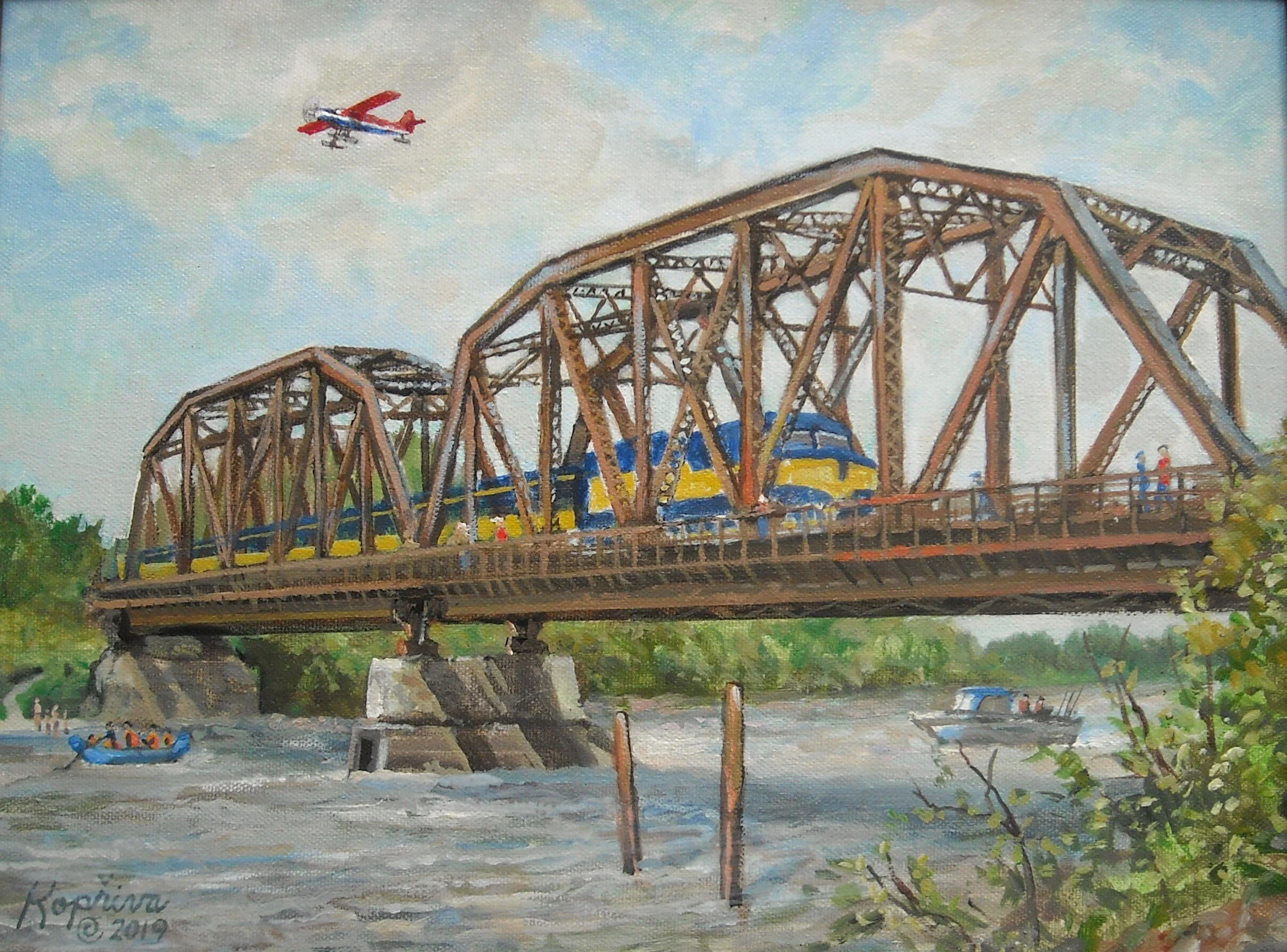 Talkeetna Train Trestle 12"x16"