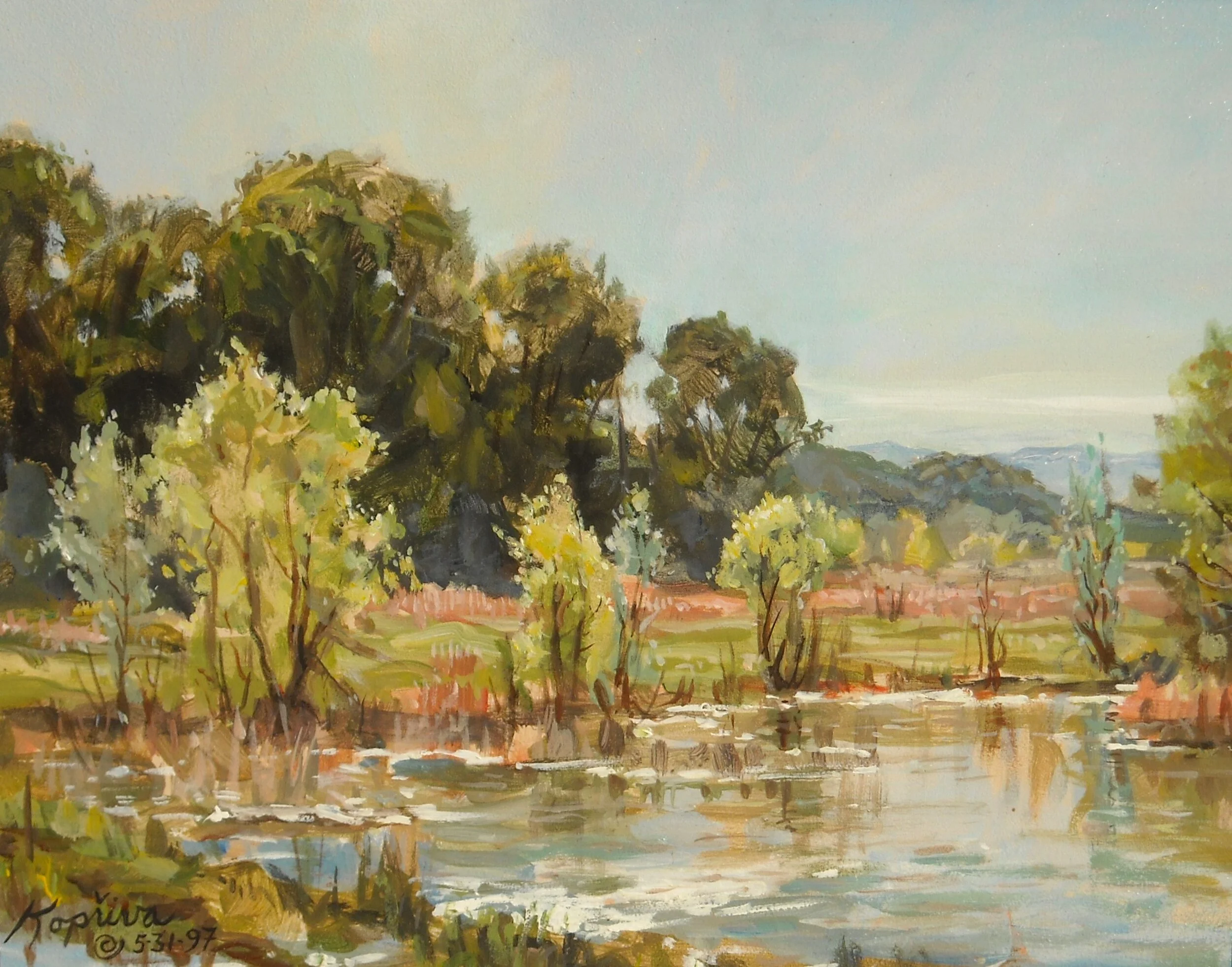 Morning by the Pond 11"x14"