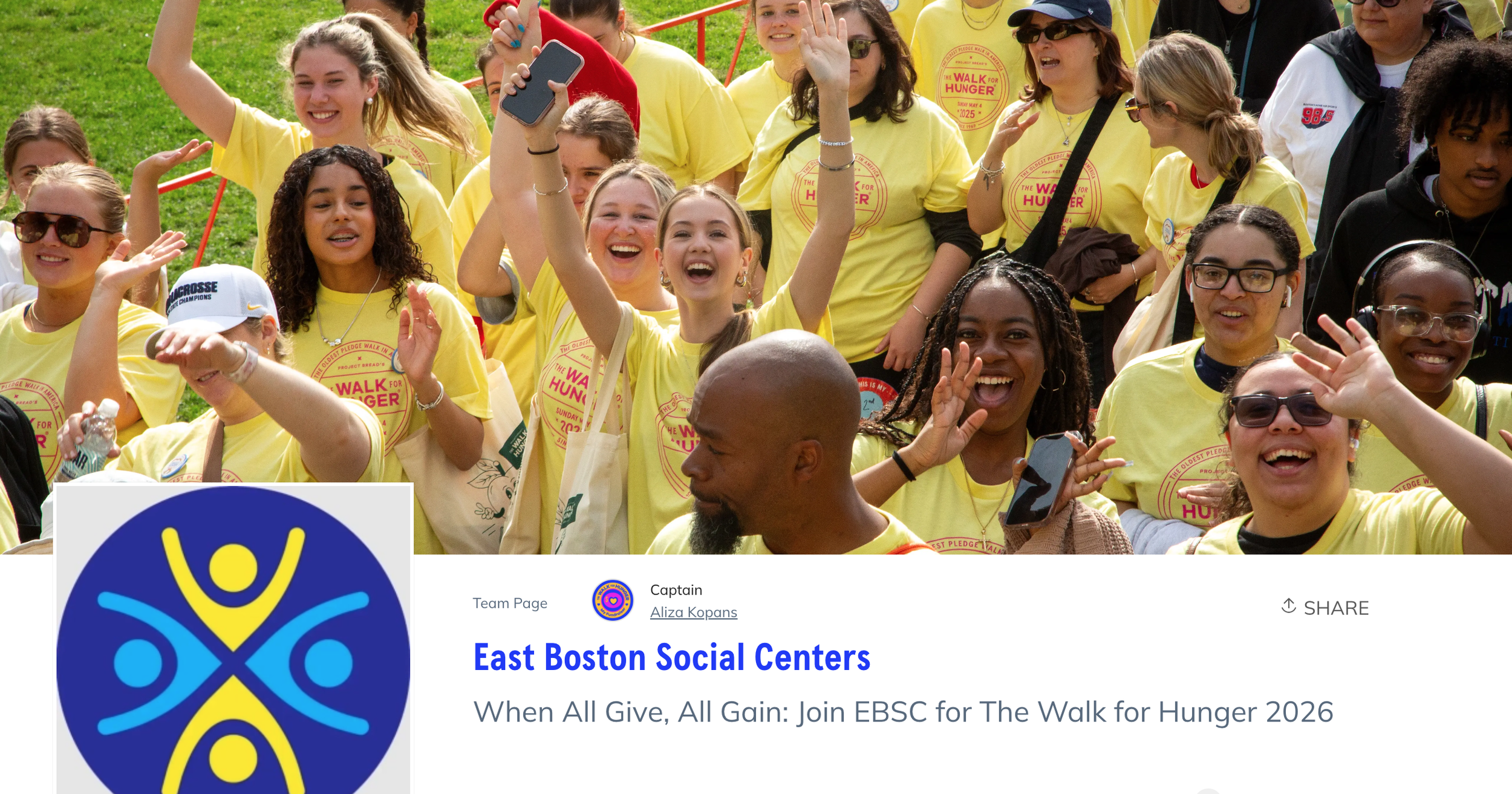 Walk For Hunger w/EBSC Walking Club