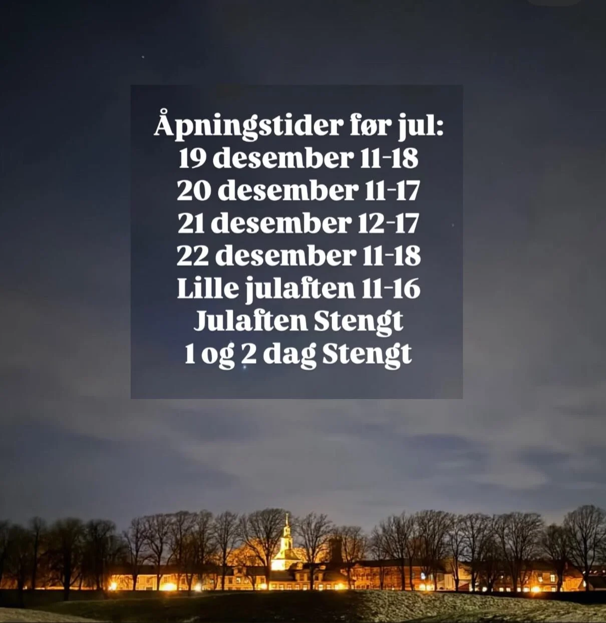V&aring;re &aring;pningstider f&oslash;r jul Soul Sister&rsquo;s 💫🛍️😘
