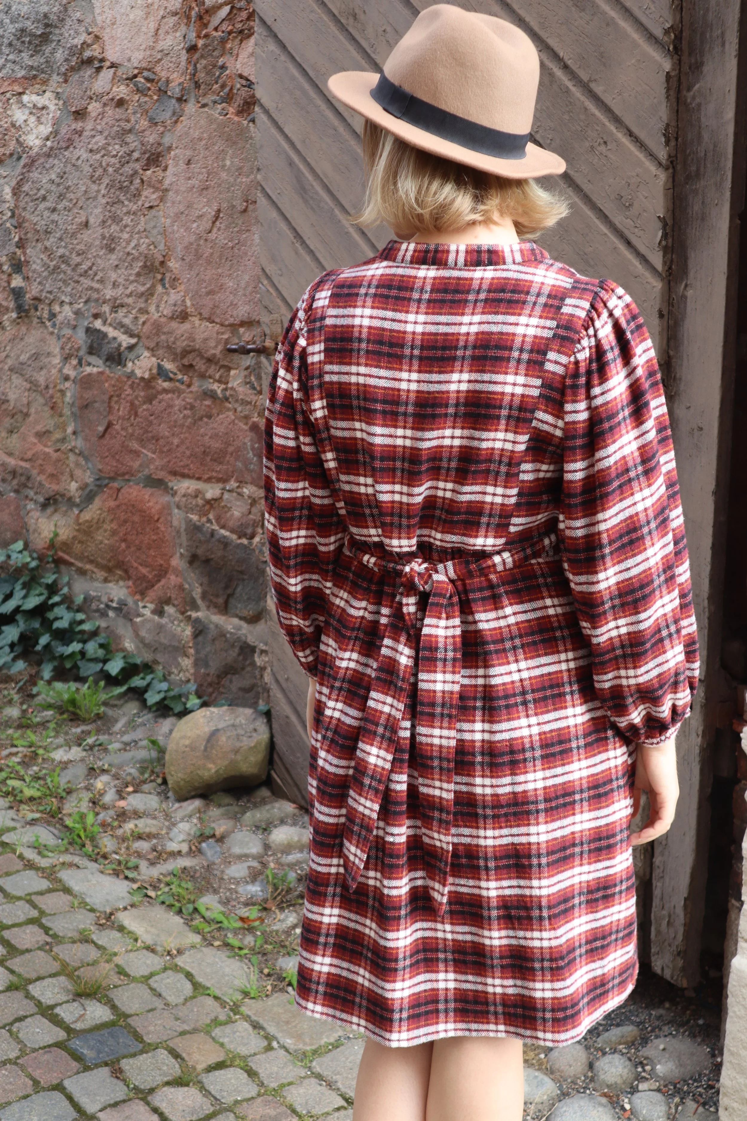 Anette Dress med belte baksiden.JPG