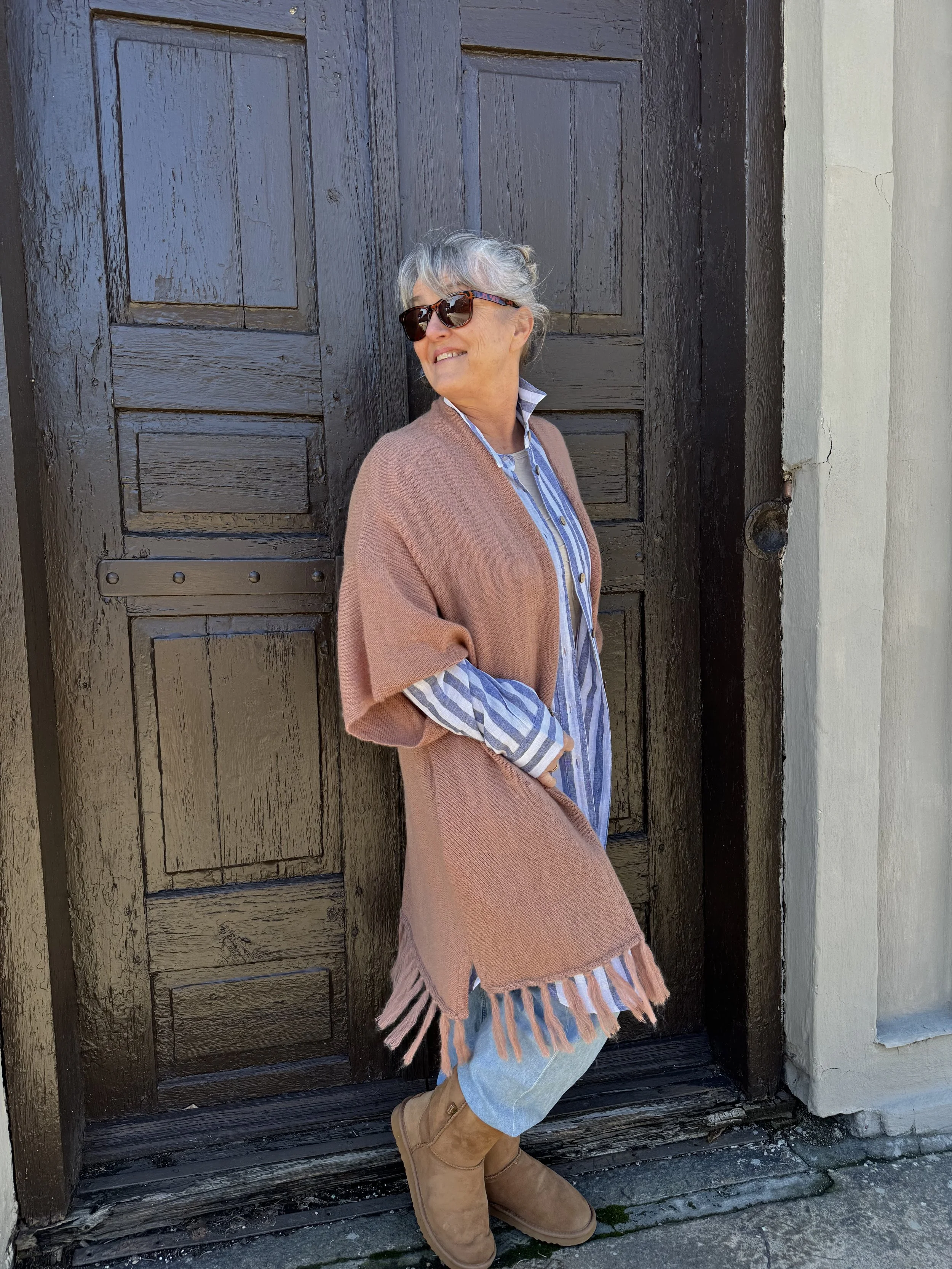 Ravn Sjalsjakke Frg Dus-Rosa