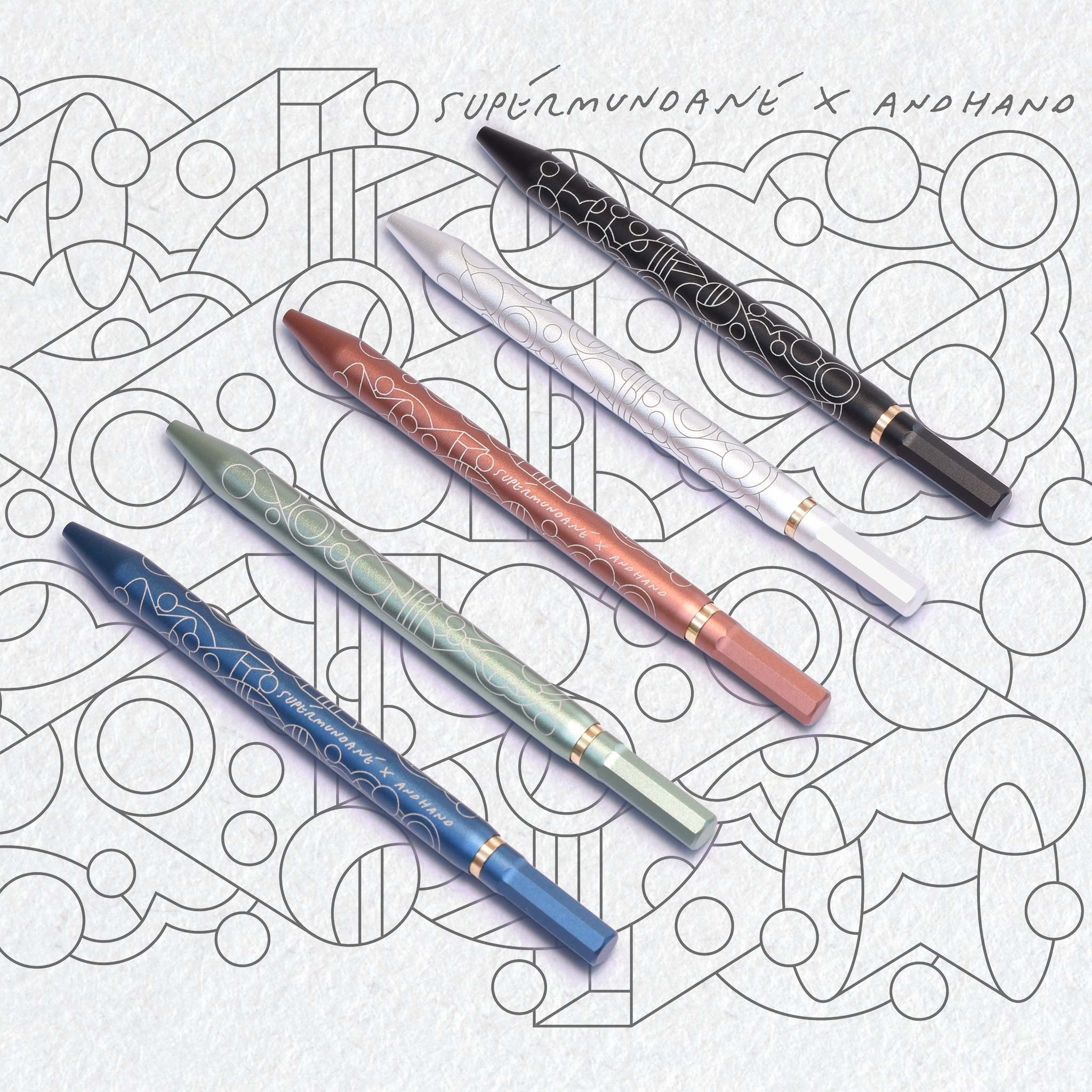 ADORE the new collab collection between @andhanduk &amp; @supermundane - we have the black, blue and red instore (&amp; online obvs) do pop in to try, the method pen is a delicious pen to use.